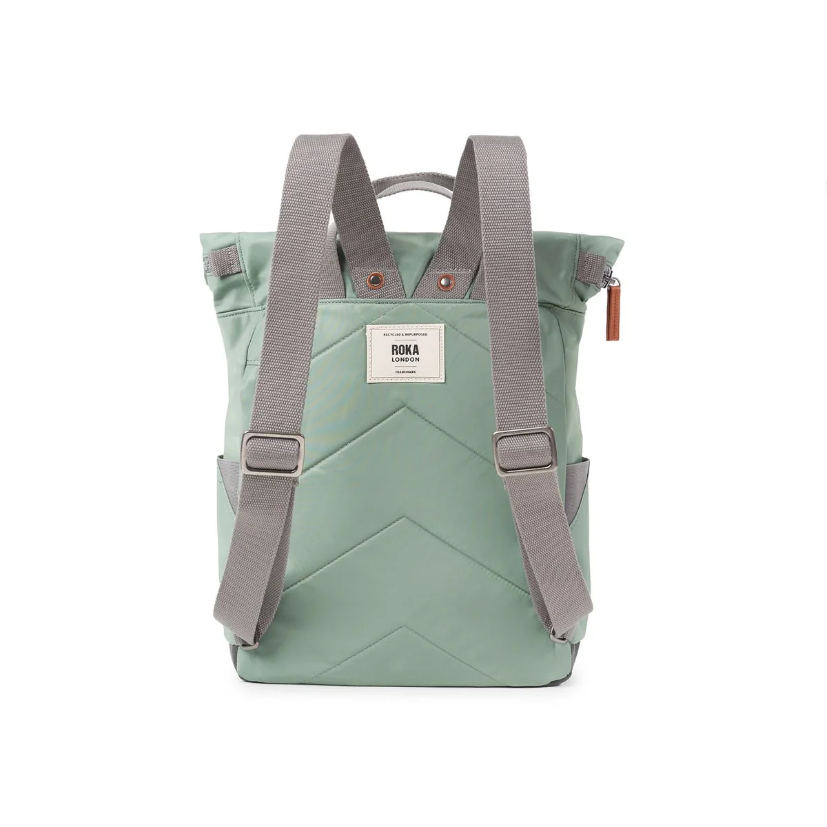 Roka London Canfield B Sustainable Nylon Rucksack, Frost - Image 3