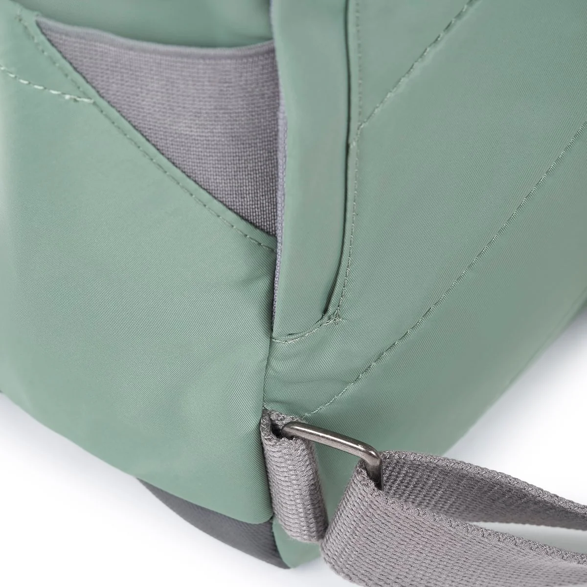 Roka London Canfield B Sustainable Nylon Rucksack, Frost - Image 6