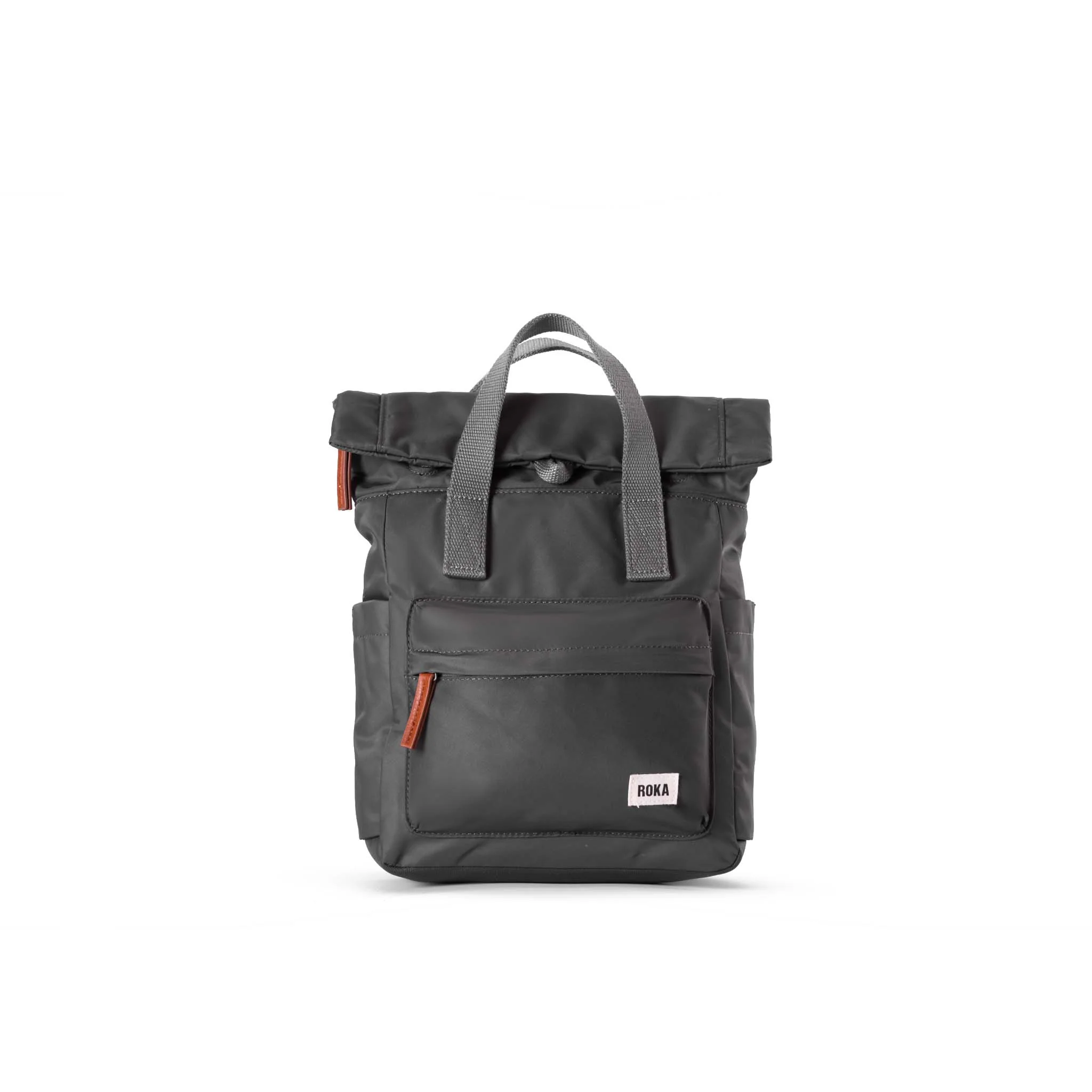 Roka London Canfield B Sustainable Nylon Rucksack, Graphite - Image 11
