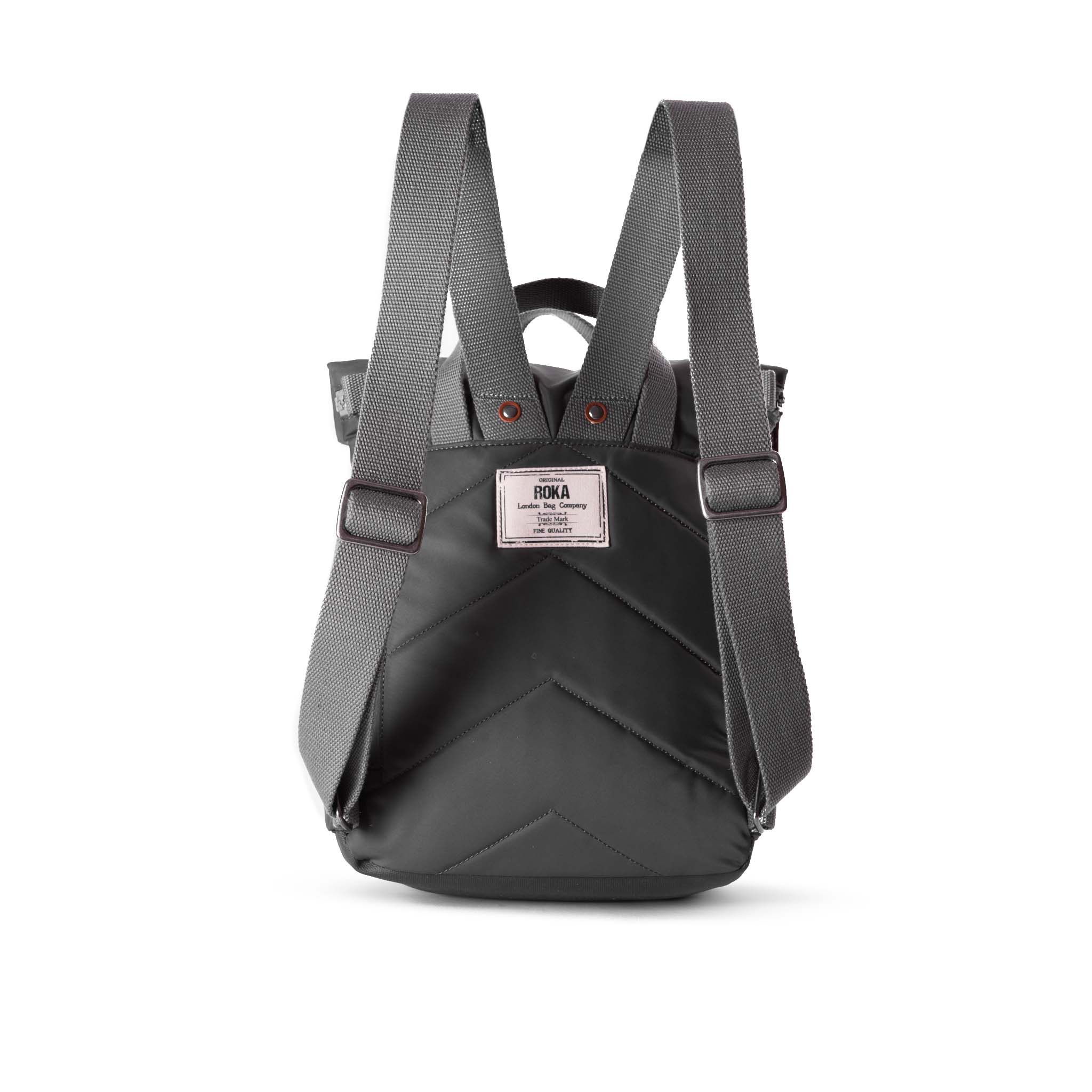 Roka London Canfield B Sustainable Nylon Rucksack, Graphite - Image 3