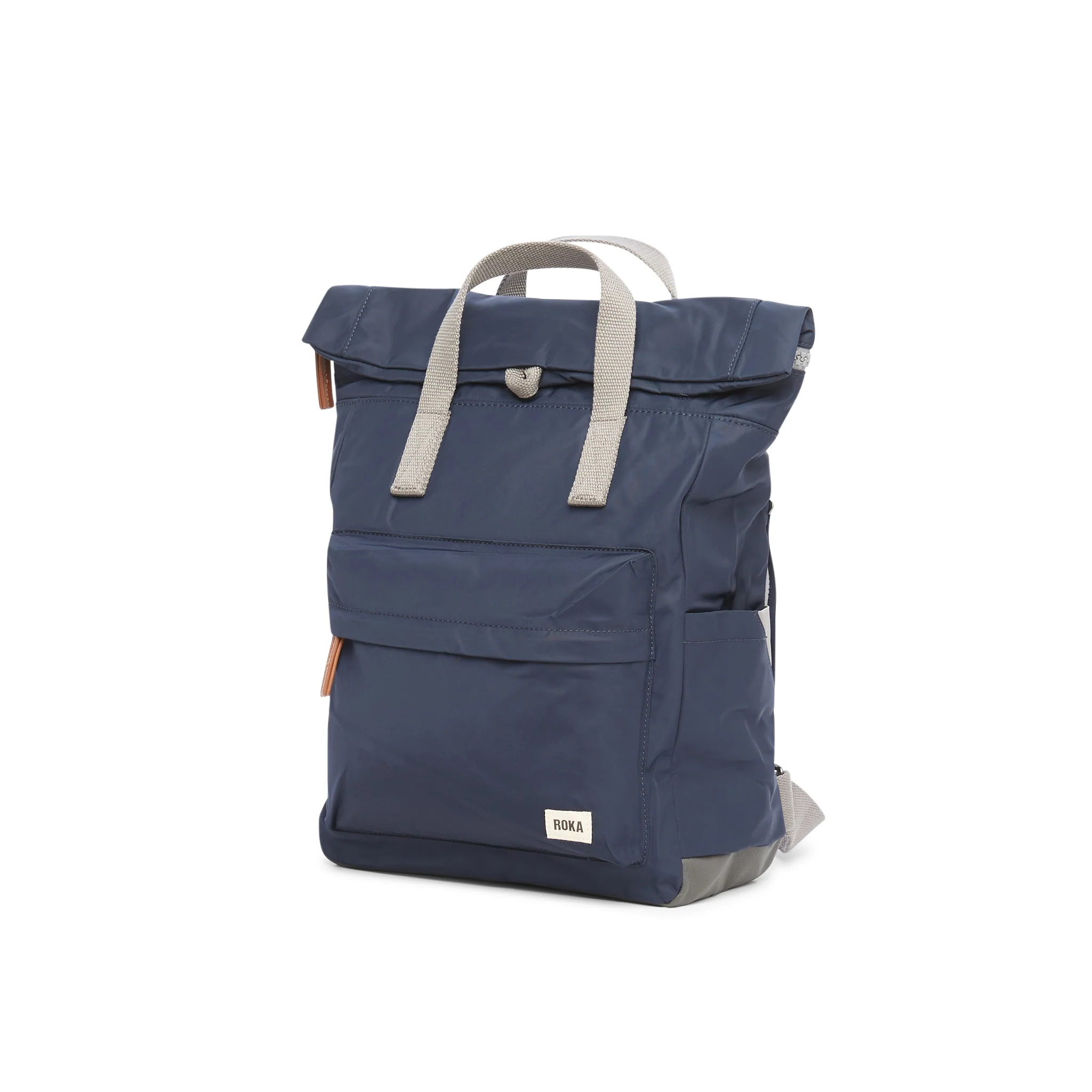 Roka London Canfield B Sustainable Nylon Rucksack, Midnight - Image 2