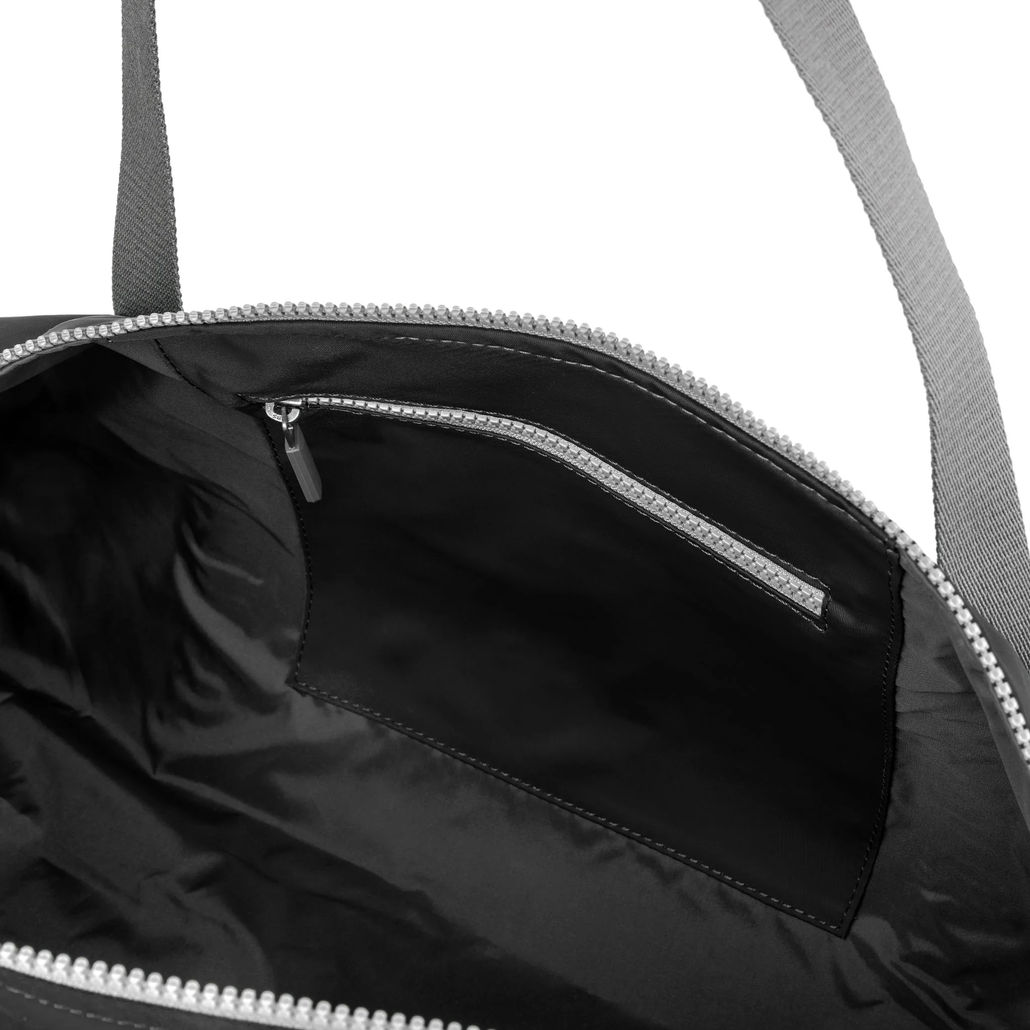 Roka London City Barrel Bag, Black (Recycled Nylon) - Image 6
