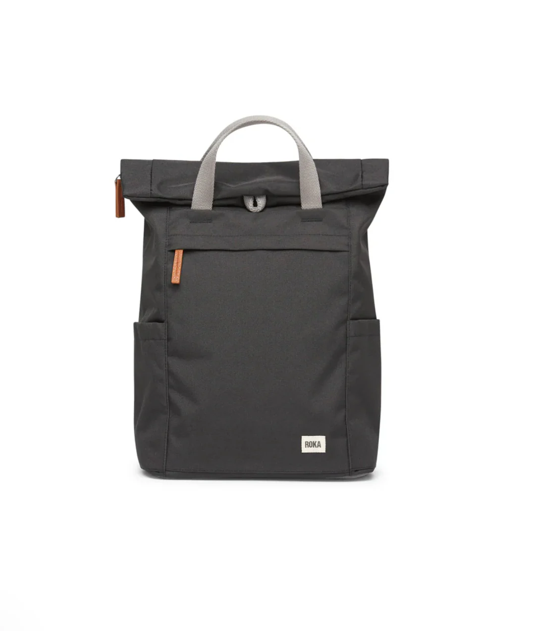 Roka London Finchley Sustainable Canvas Rucksack, Ash - Image 15