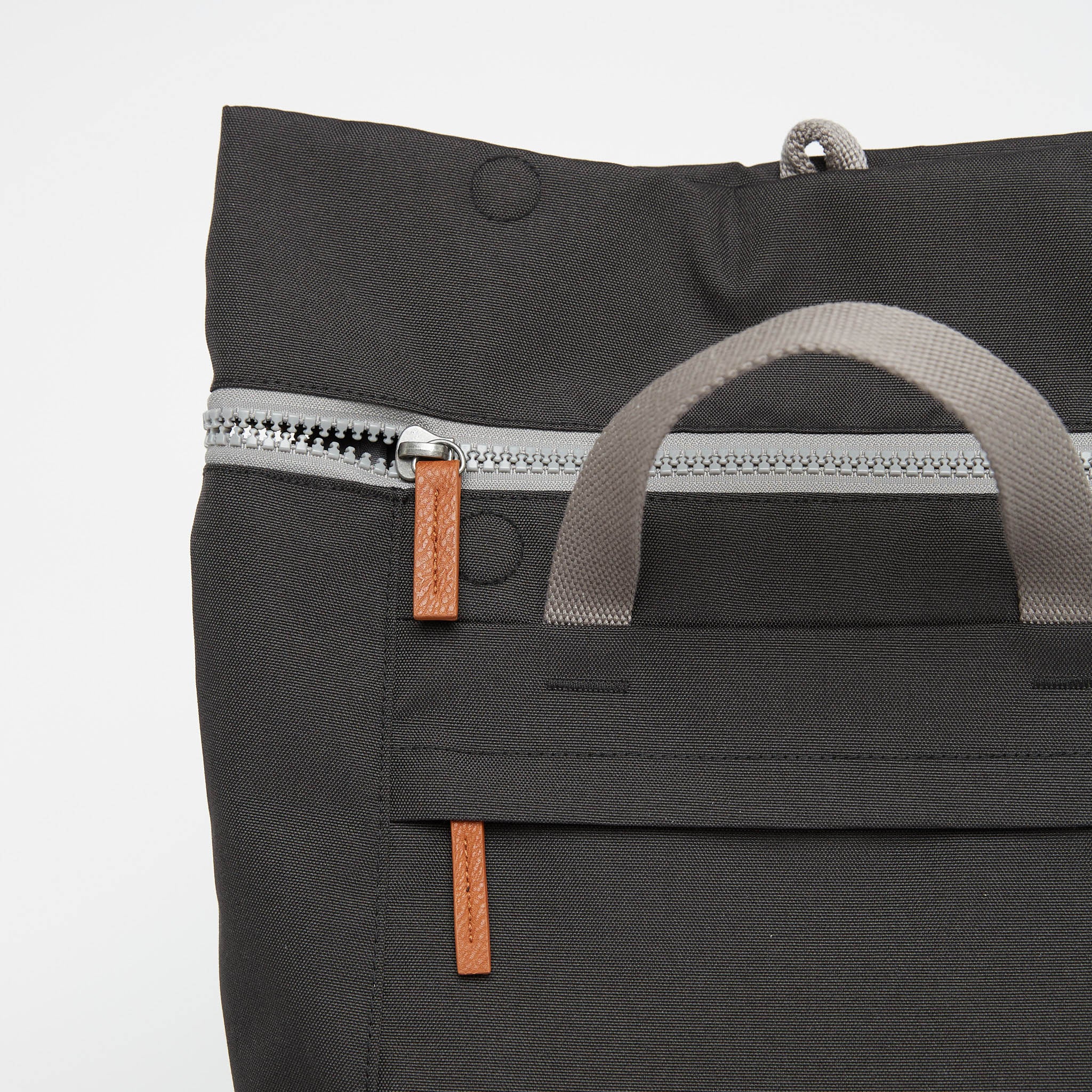 Roka London Finchley Sustainable Canvas Rucksack, Ash - Image 5
