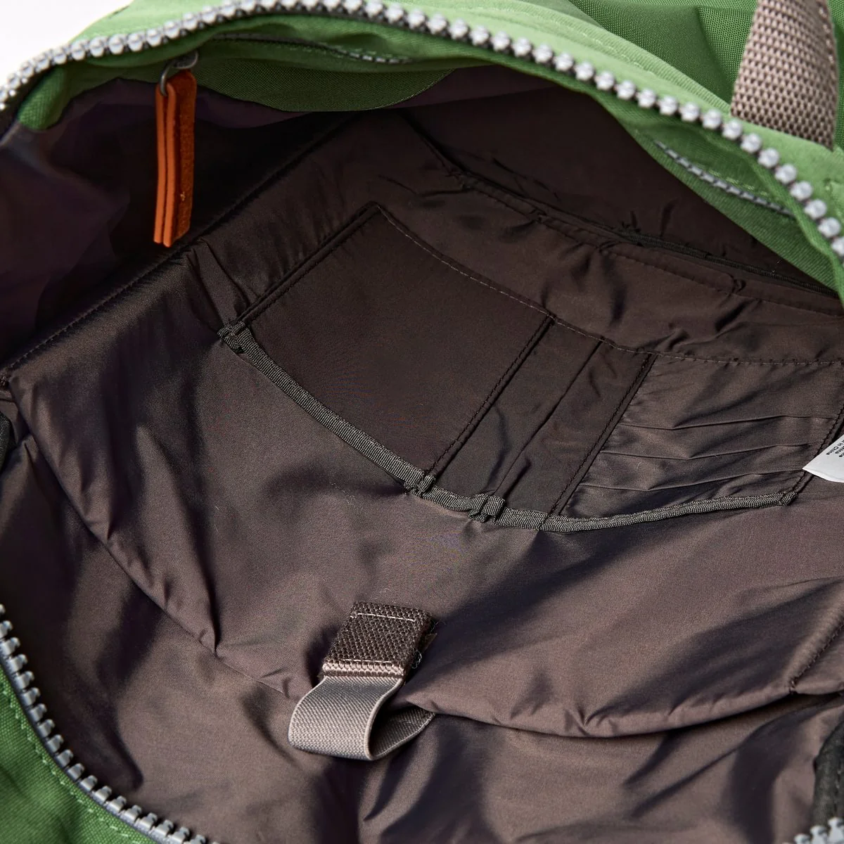 Roka London Finchley Small Sustainable Canvas Rucksack, Artichoke - Image 6