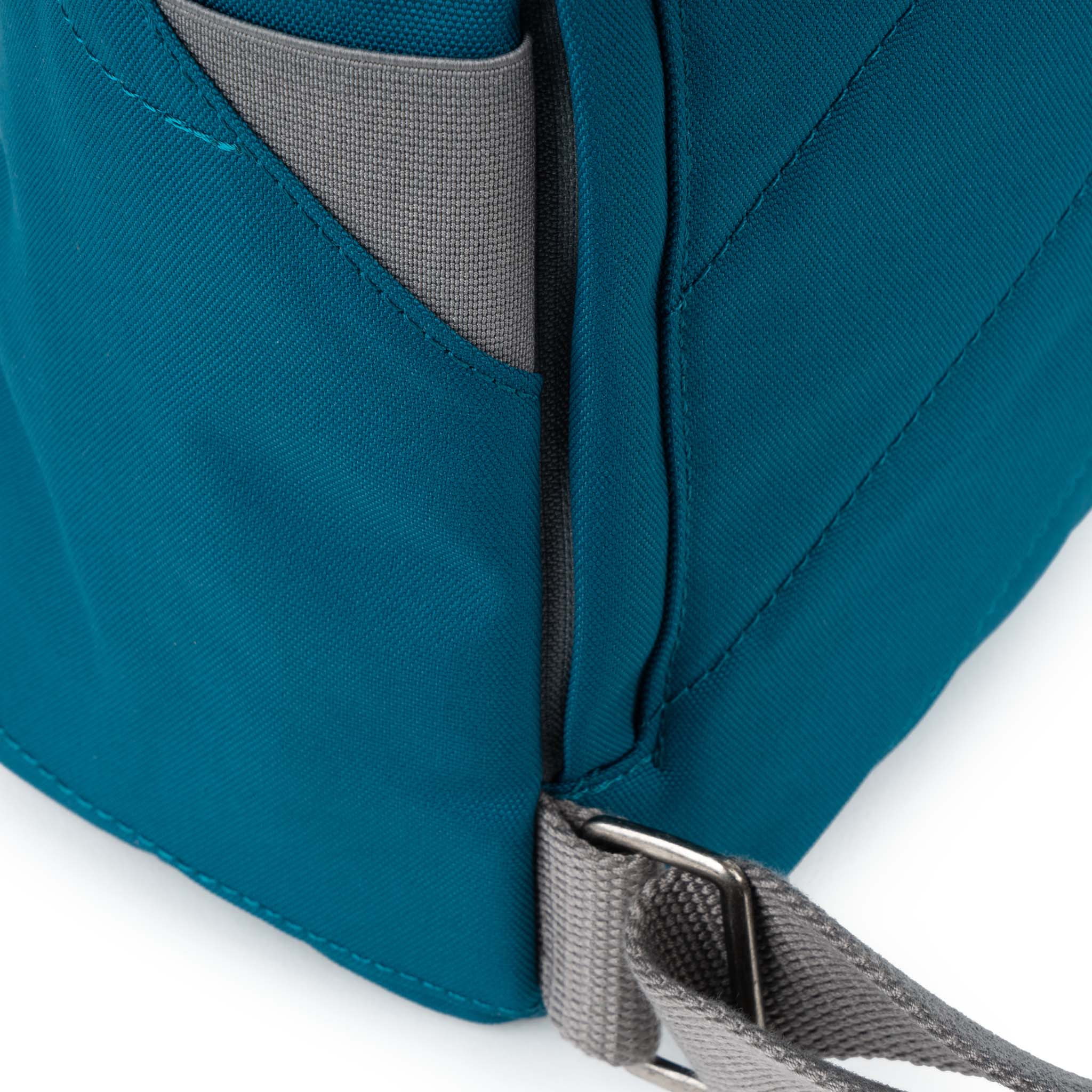 Roka London Finchley Small Sustainable Canvas Rucksack, Sapphire - Image 6