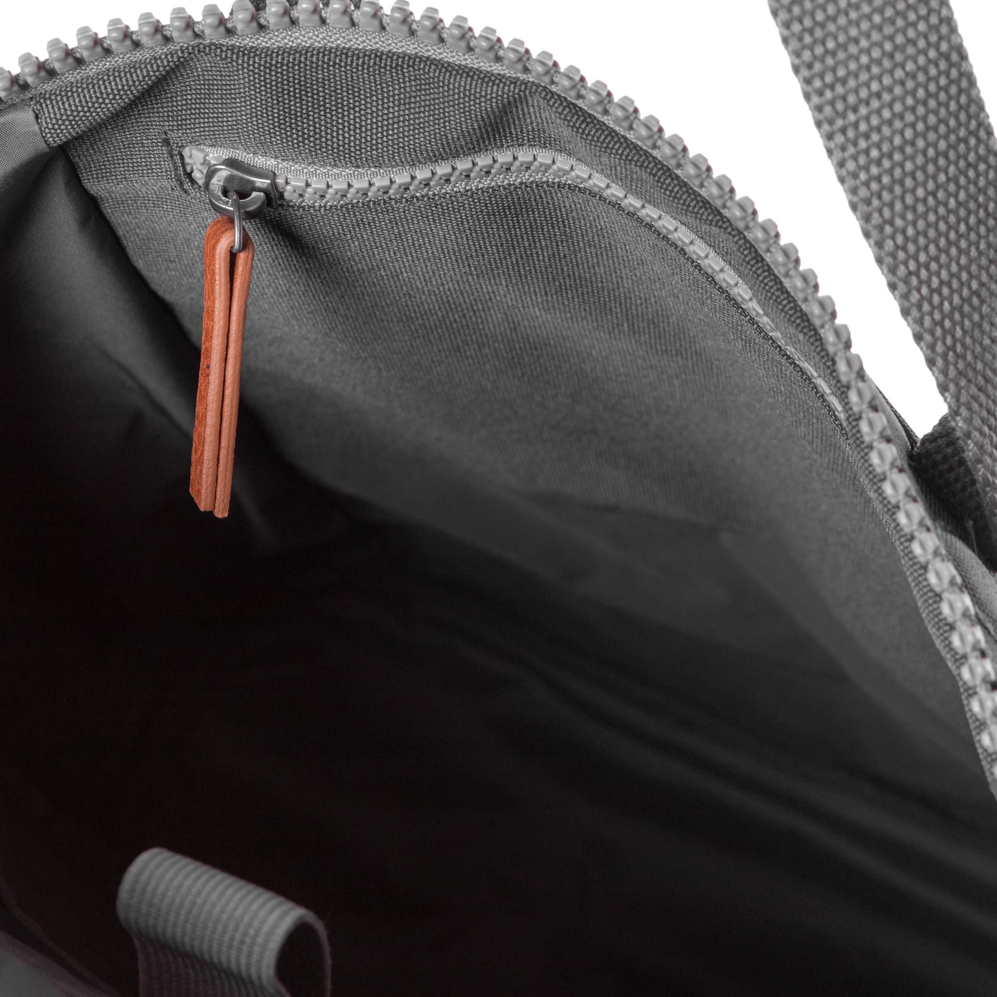 Roka London Finchley Sustainable Canvas Rucksack, Carbon - Image 6