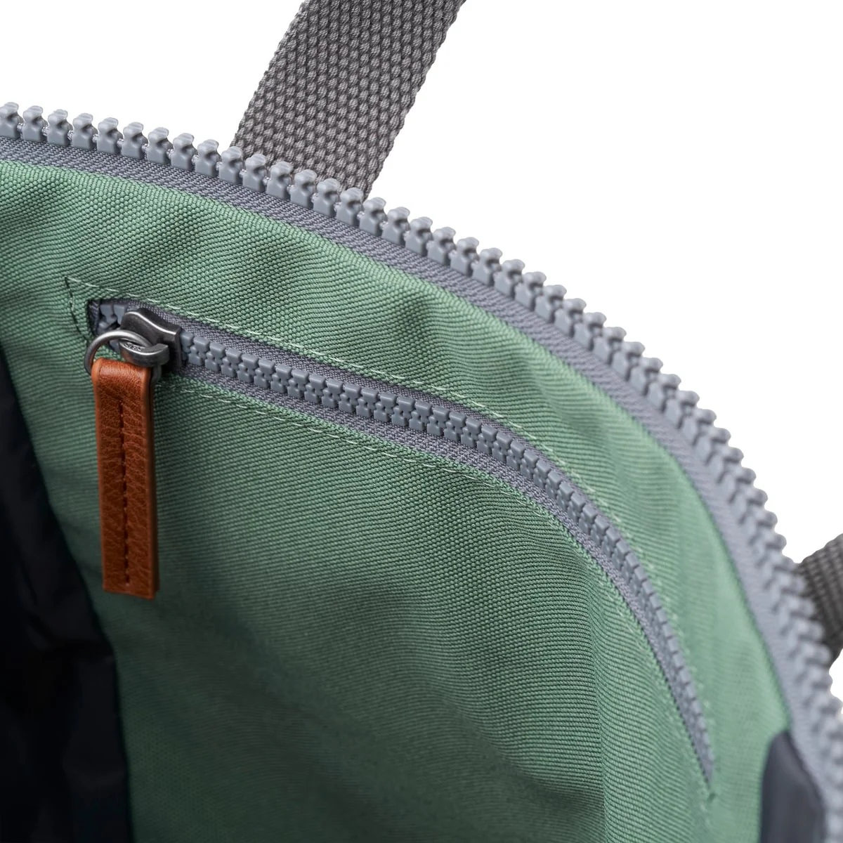 Roka London Finchley Sustainable Canvas Rucksack, Frost - Image 5
