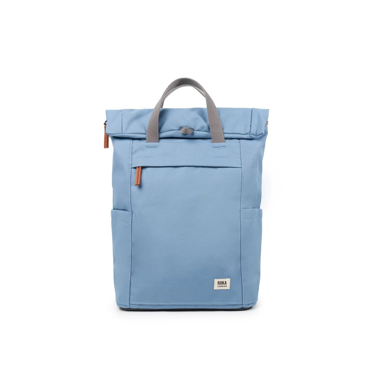 Roka London Finchley Sustainable Canvas Rucksack, Retro Blue