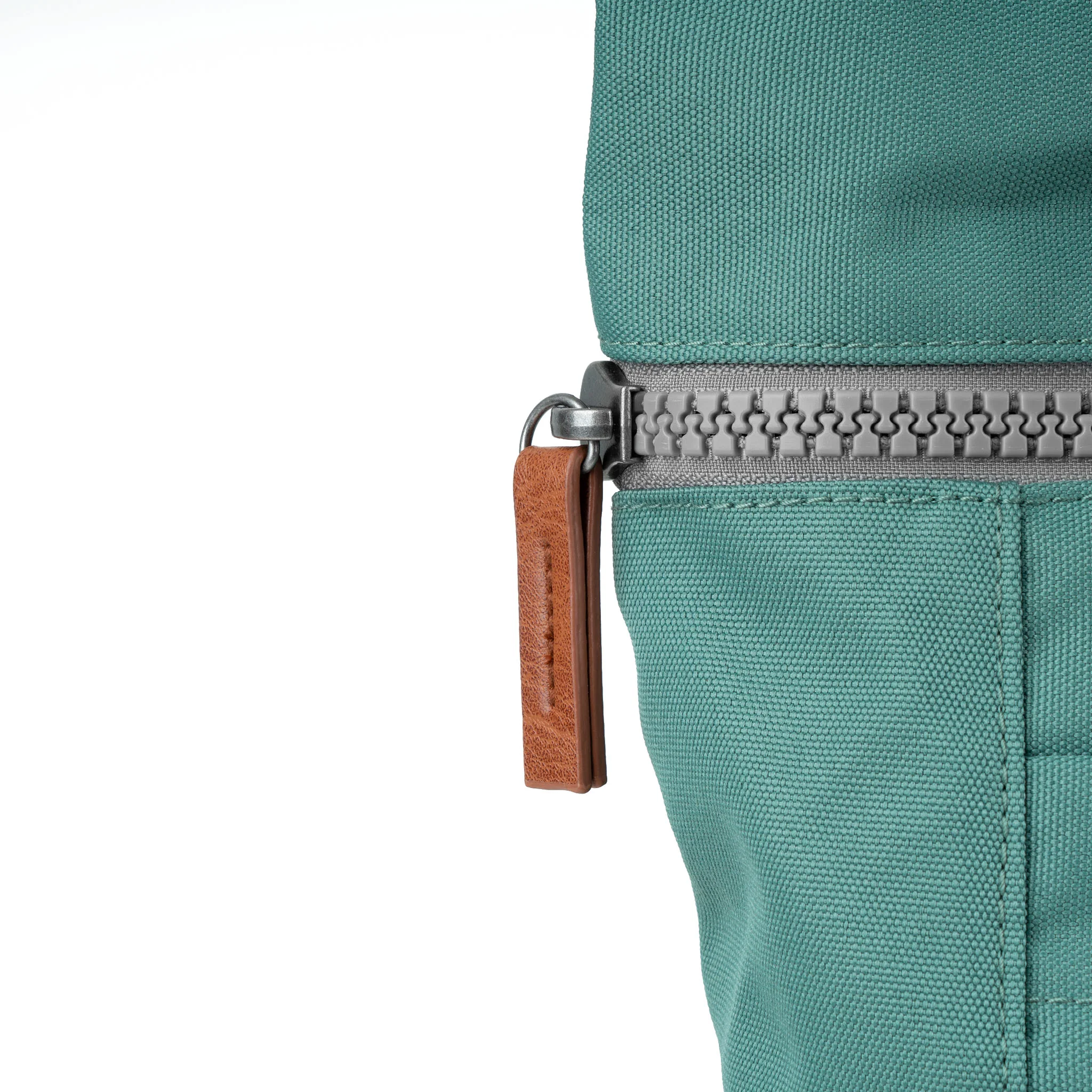 Roka London Finchley Sustainable Canvas Rucksack, Sage Green - Image 5