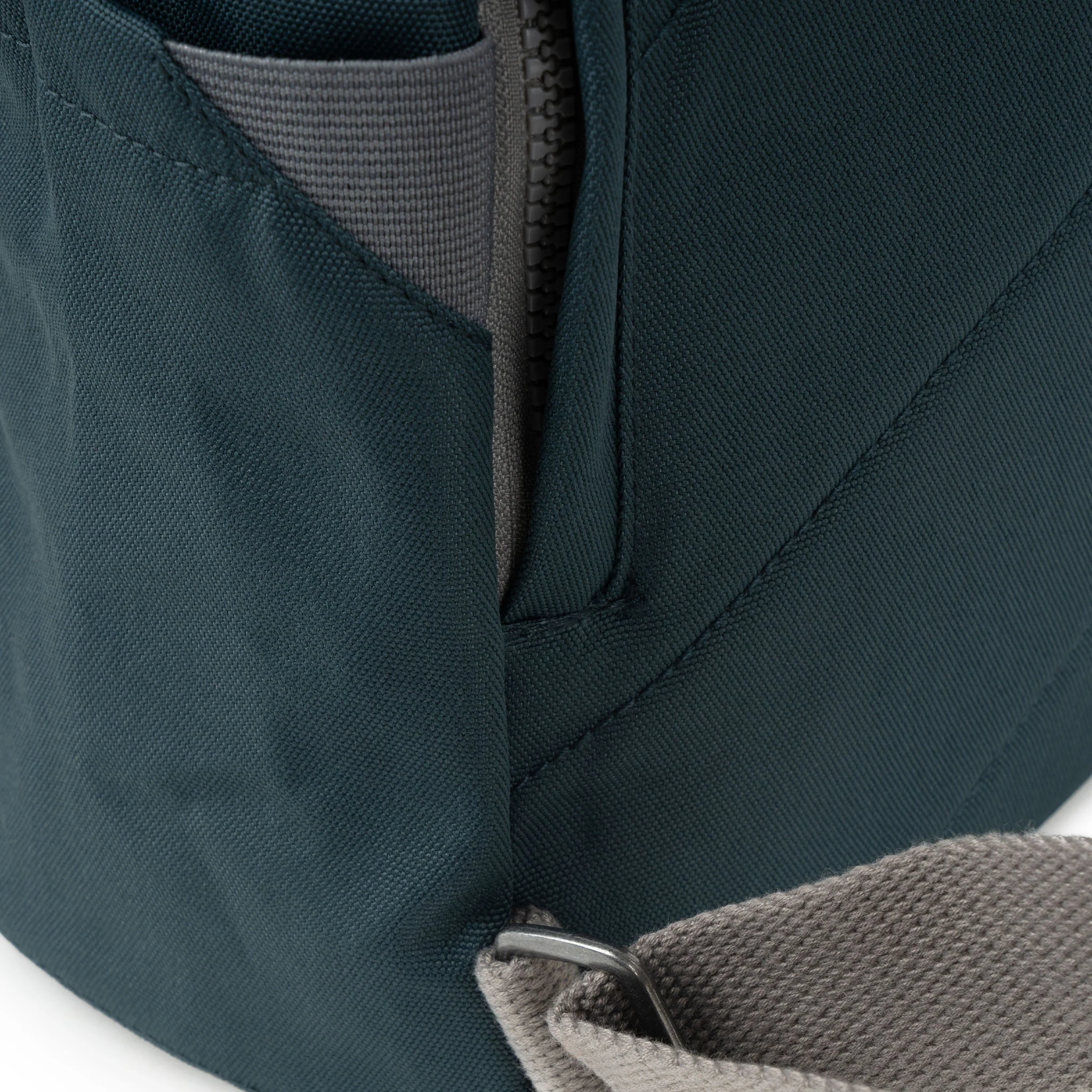 Roka London Finchley Sustainable Canvas Rucksack, Smoke - Image 4