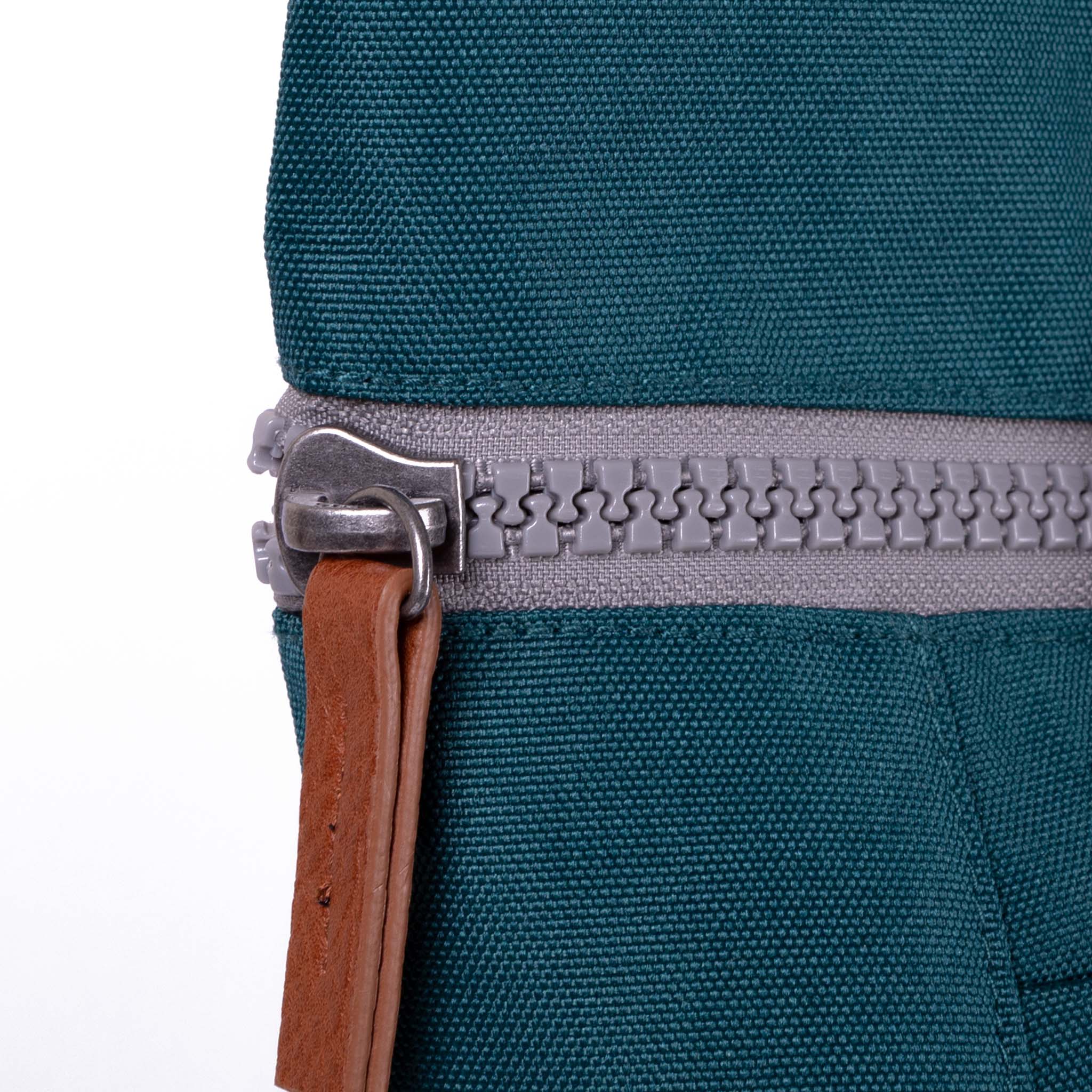 Roka London Finchley Sustainable Canvas Rucksack, Teal - Image 6