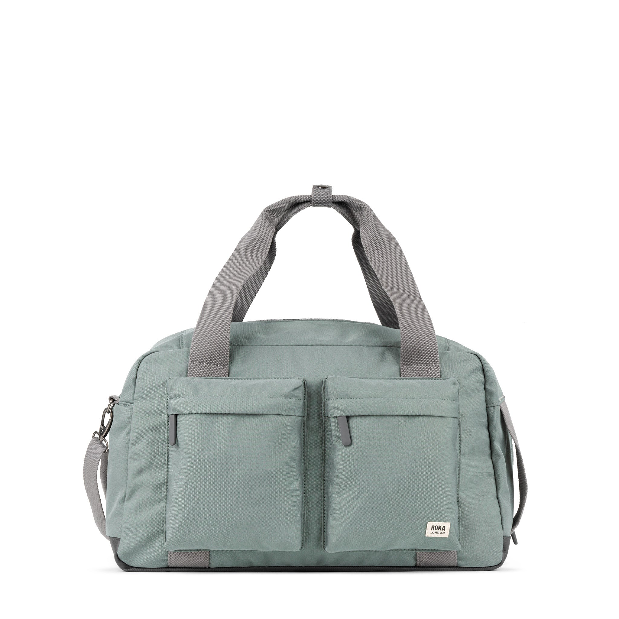 Roka London Gatwick Duffel Bag, Pewter (Recycled Canvas)