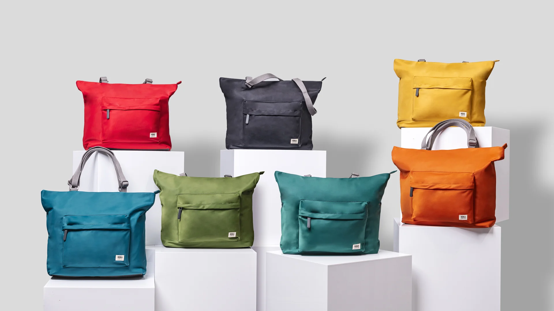 Roka London Trafalgar B Tote Bag, Corn (Recycled Nylon ) - Image 9