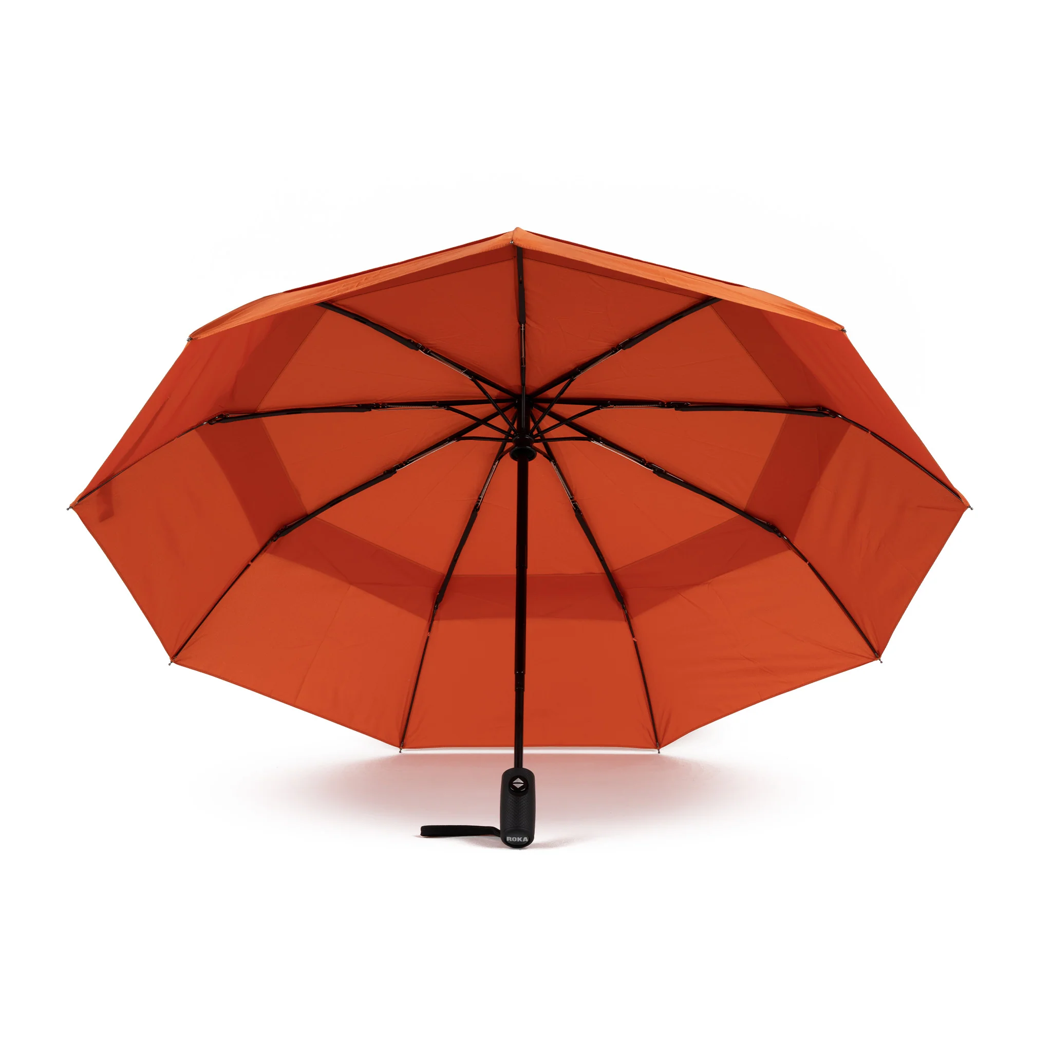 Roka London Waterloo Sustainable Umbrella, Burnt Orange - Image 3