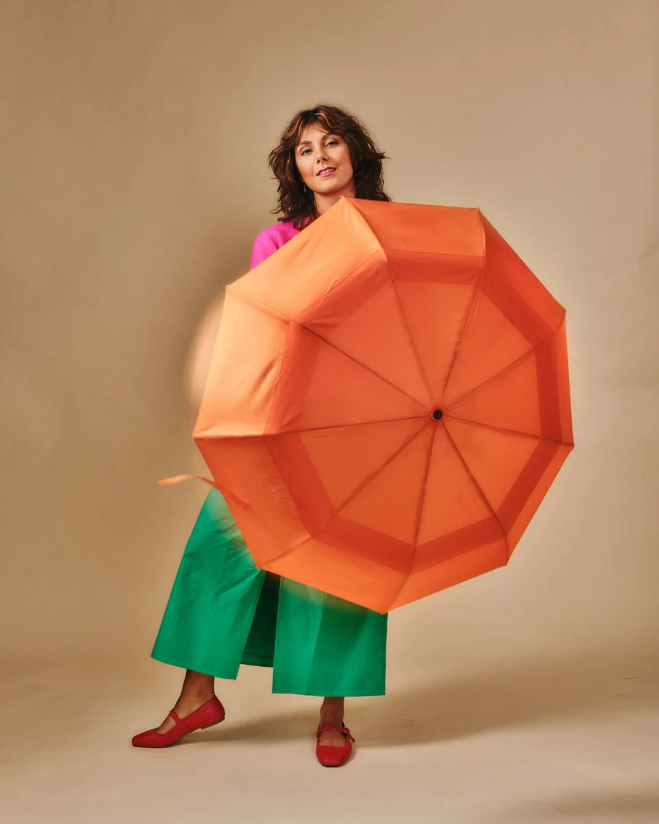 Roka London Waterloo Sustainable Umbrella, Burnt Orange - Image 8