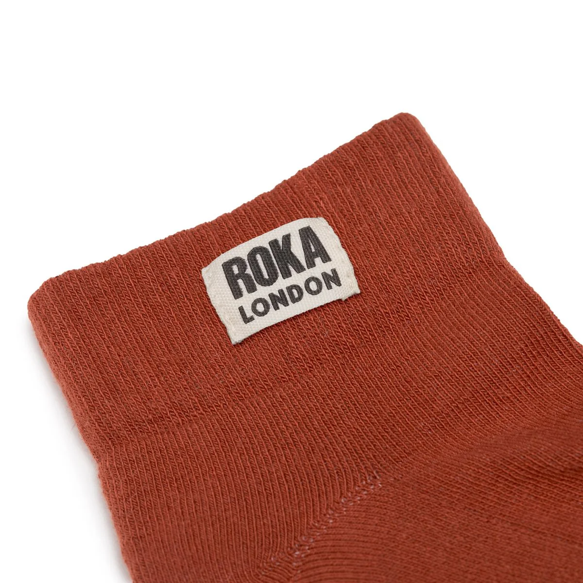 Roka London Wembley Organic Cotton Ankle Socks, Bran - Image 2