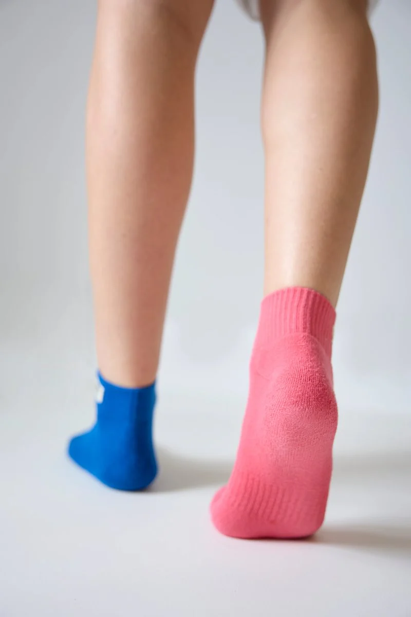 Roka London Wembley Organic Cotton Ankle Socks, Coral - Image 6