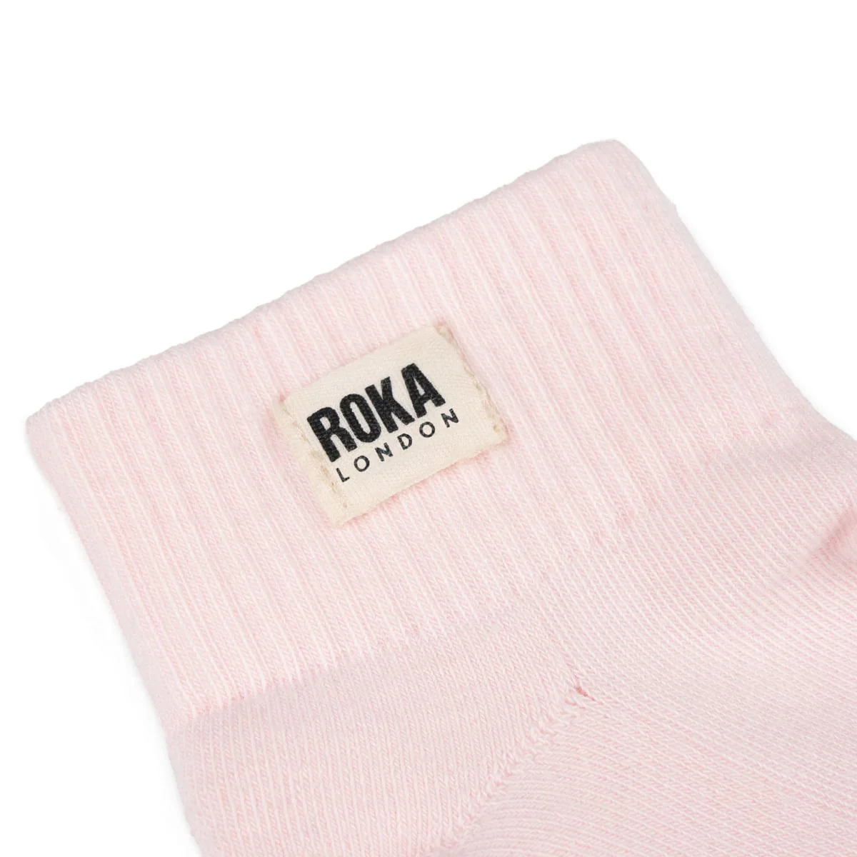 Roka London Wembley Organic Cotton Ankle Socks, Transcendent Pink - Image 2