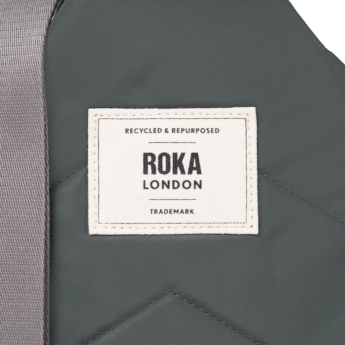 Roka London Willesden B Large Crossbody Bag, Thyme (Recycled Nylon) - Image 7