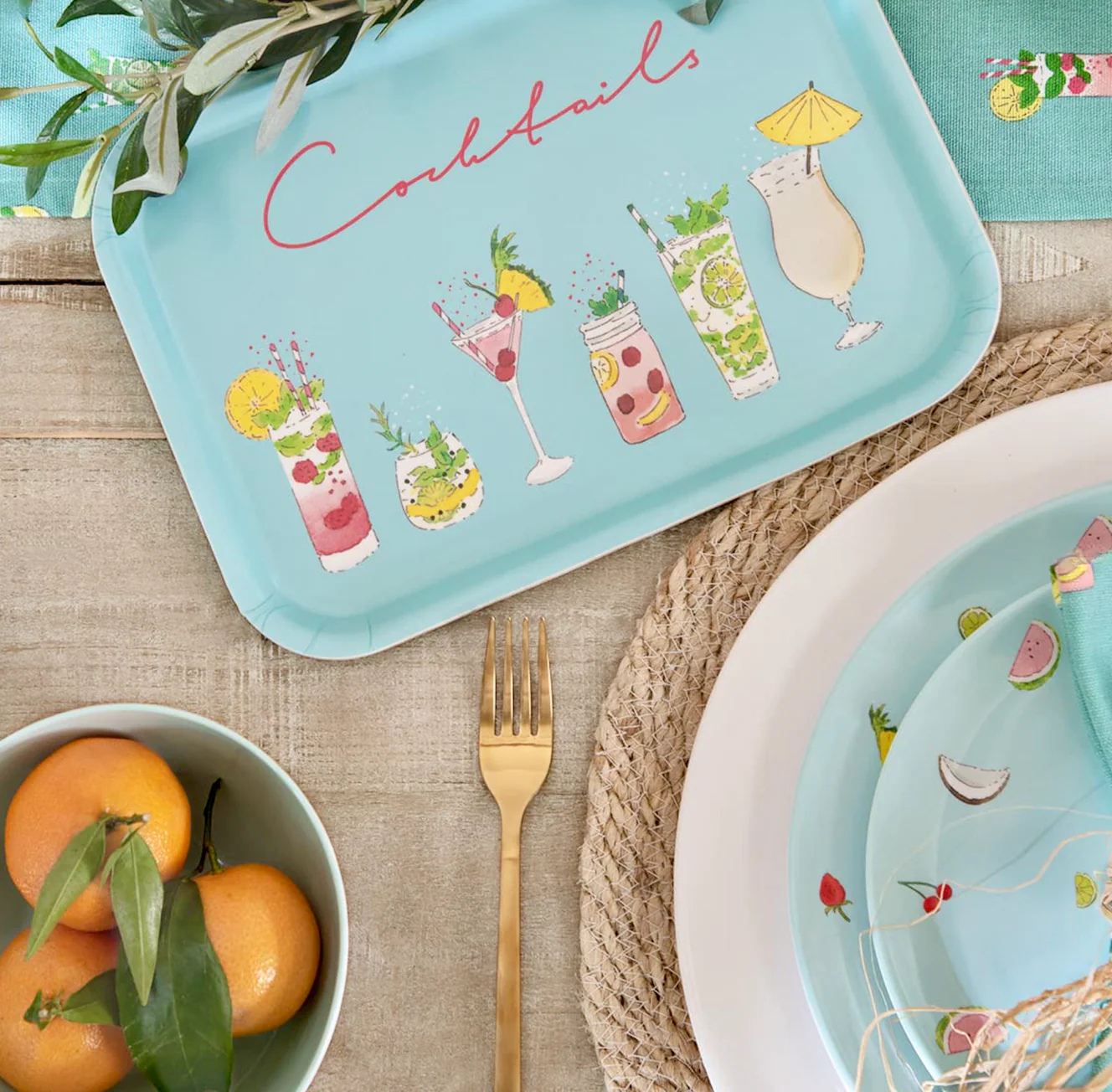 Sophie Allport Mini Serving Tray, Cocktails - Image 4