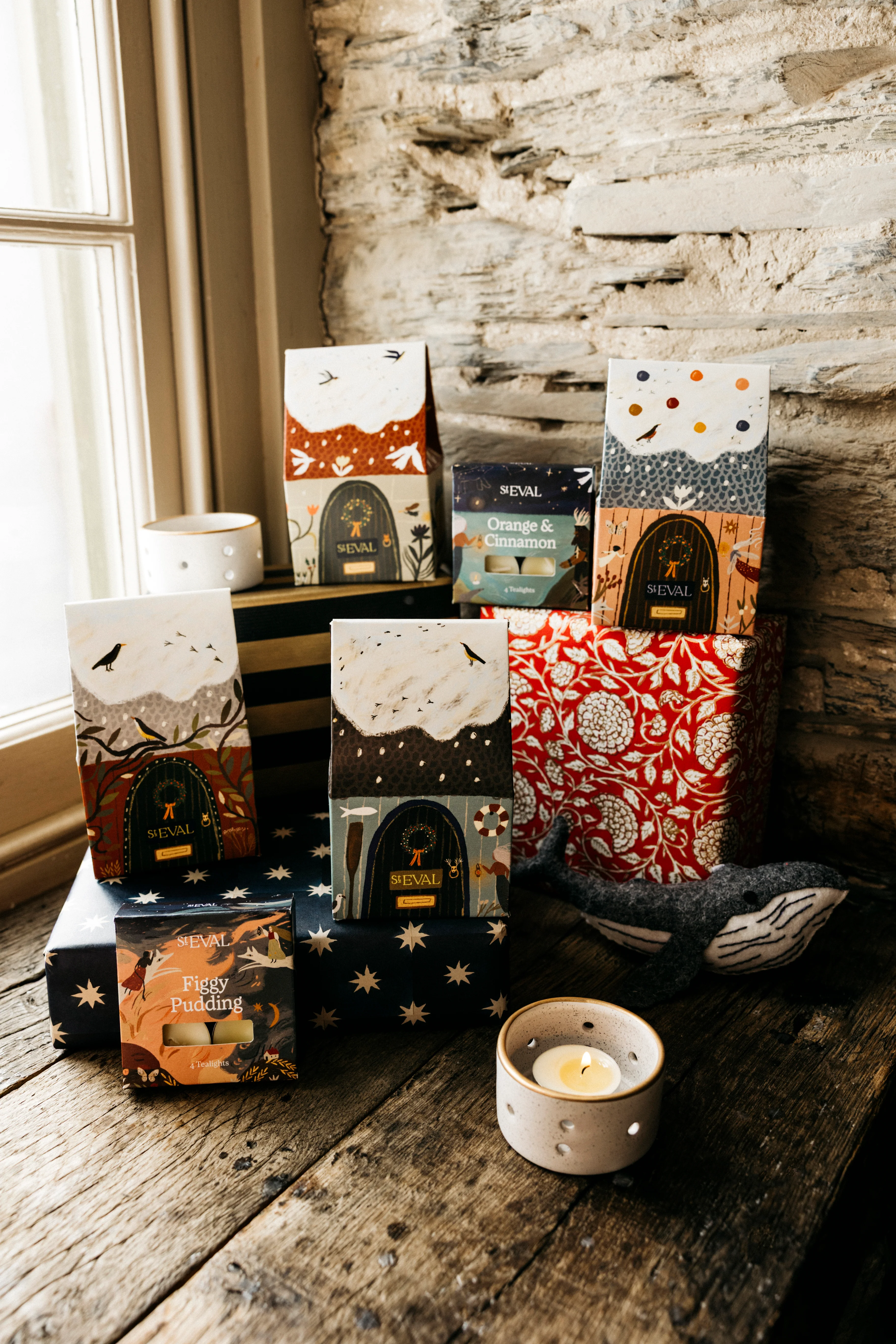 St Eval Christmas Cottage Scented Tealight Gift Pack, Inspiritus - Image 7