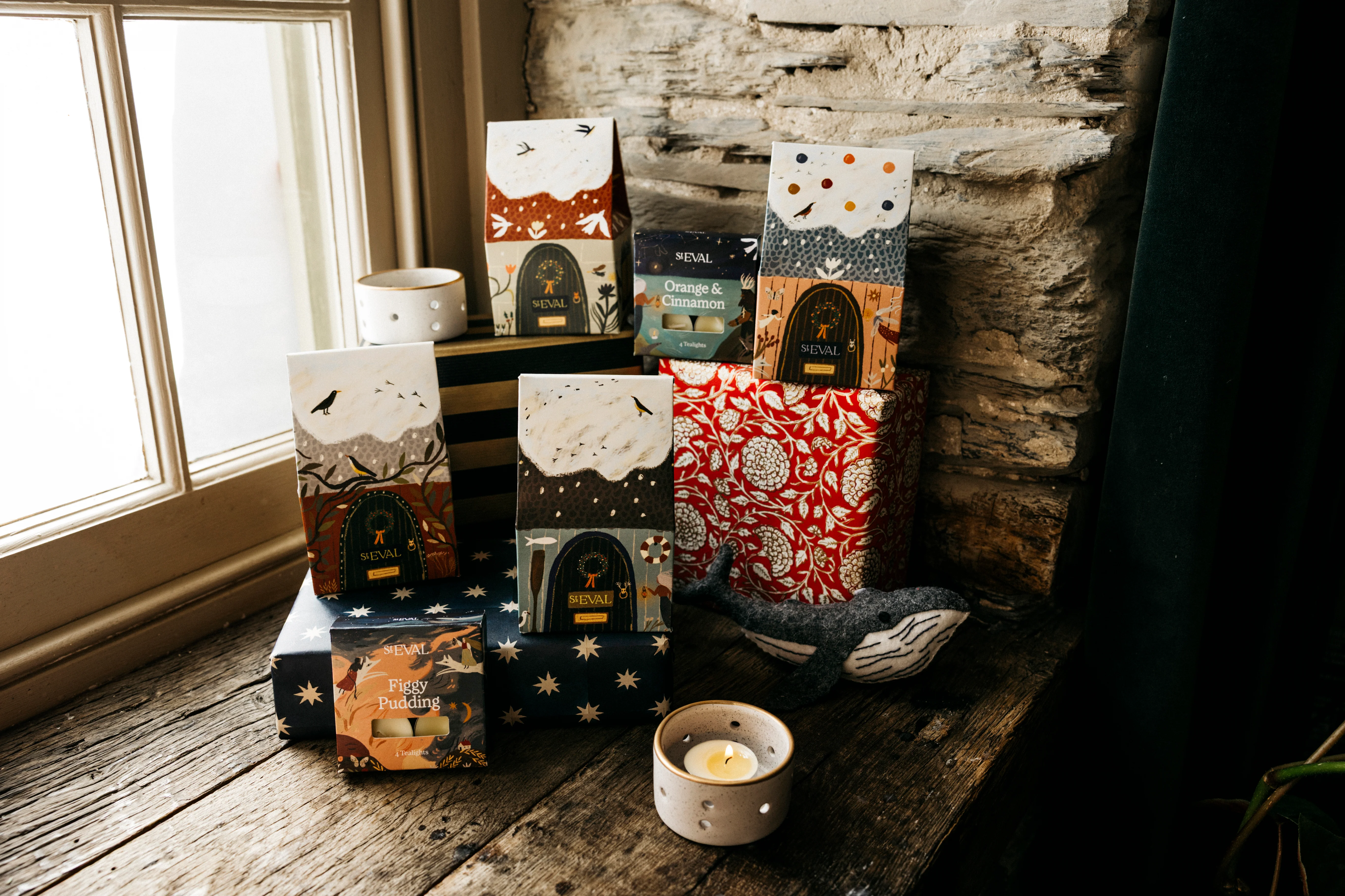 St Eval Christmas Cottage Scented Tealight Gift Pack, Orange & Cinnamon - Image 6