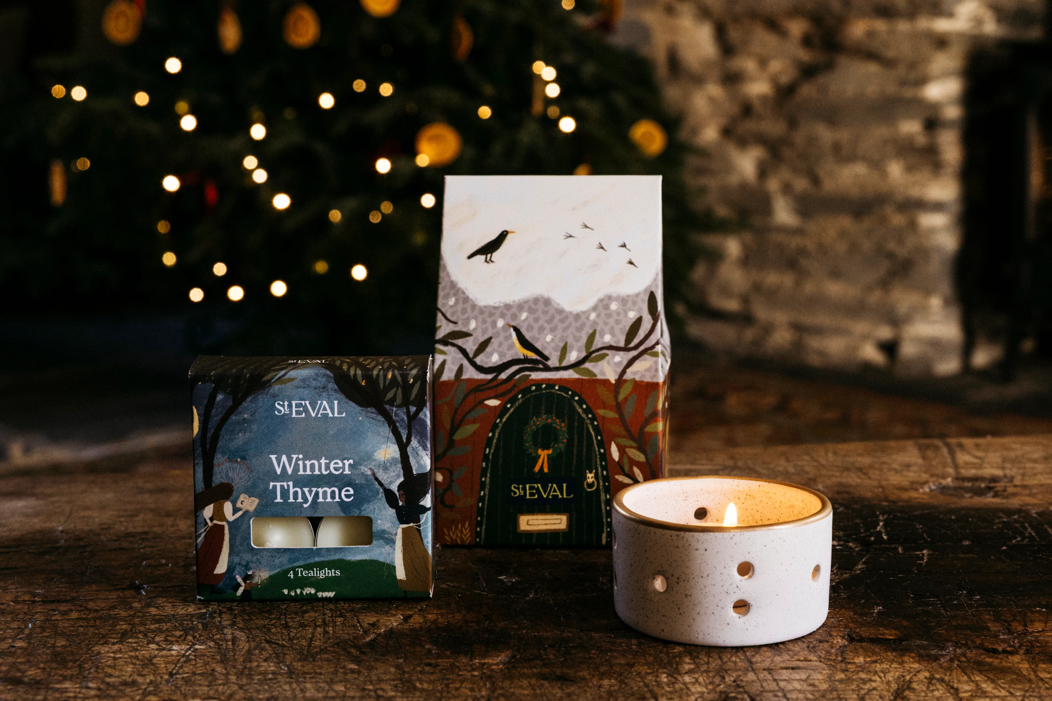 St Eval Christmas Cottage Scented Tealight Gift Pack, Winter Thyme - Image 6