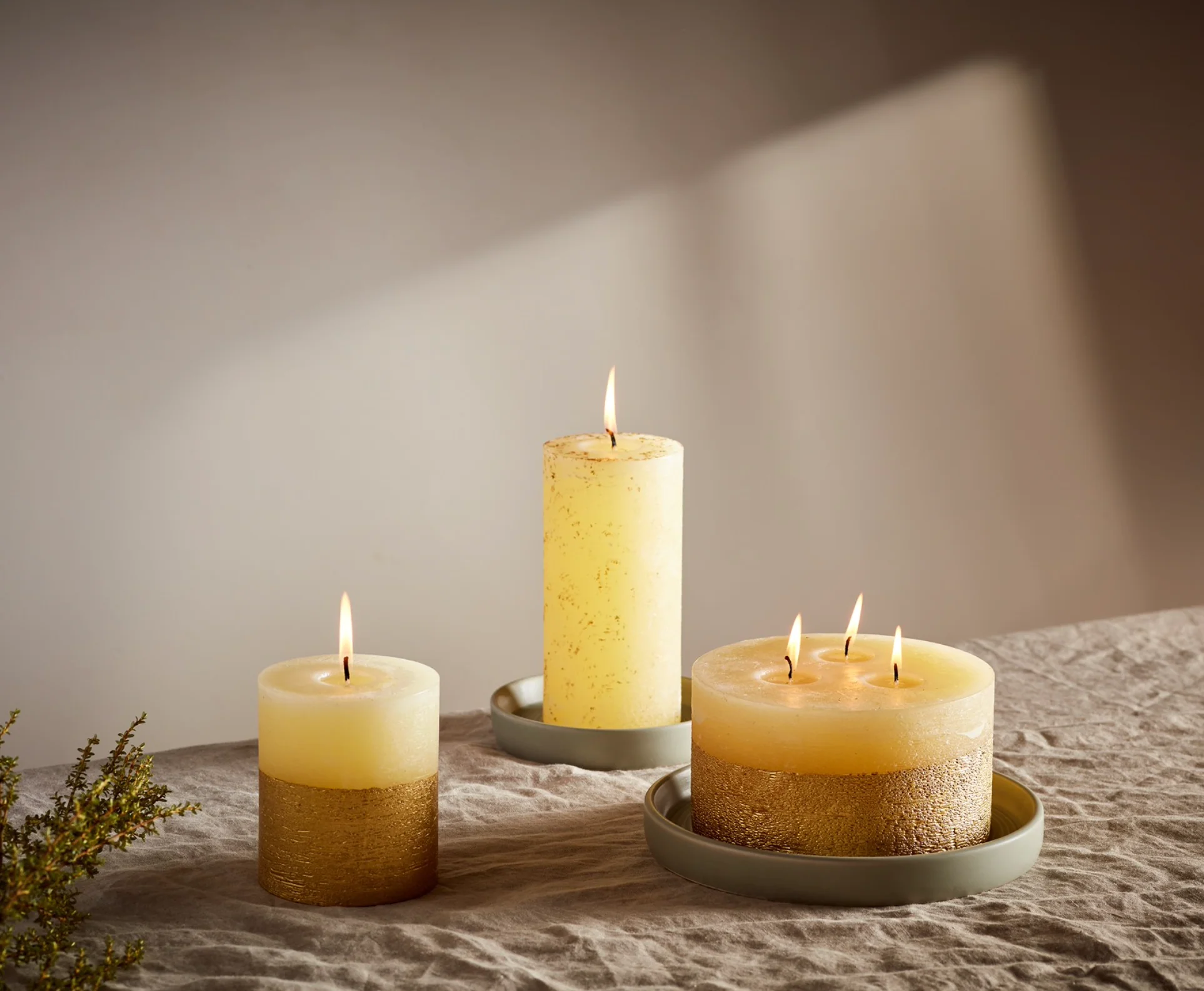 St Eval Gold Dipped Scented Pillar Candle ,Inspiritus - Image 4