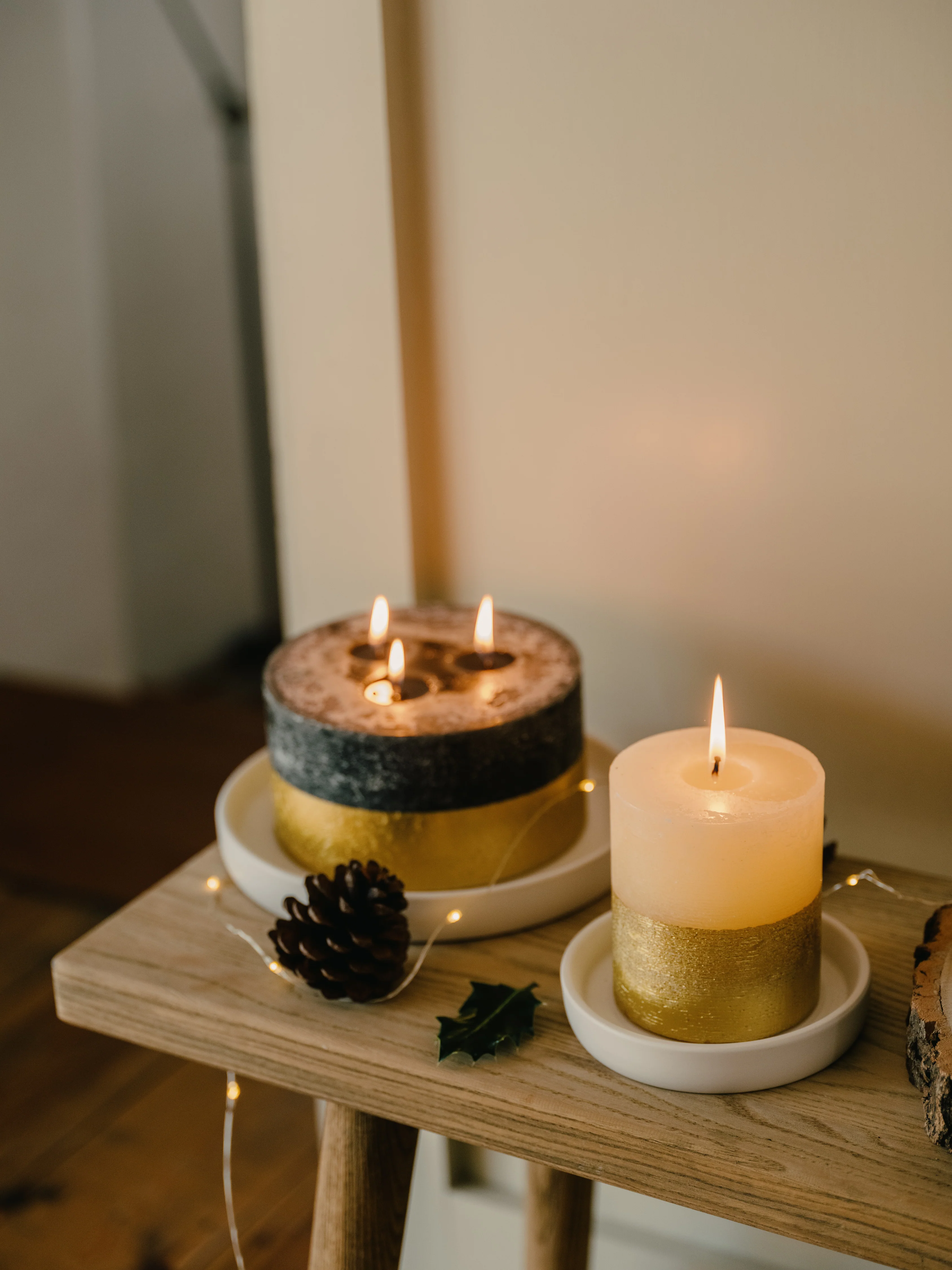 St Eval Gold Dipped Scented Pillar Candle ,Inspiritus - Image 5