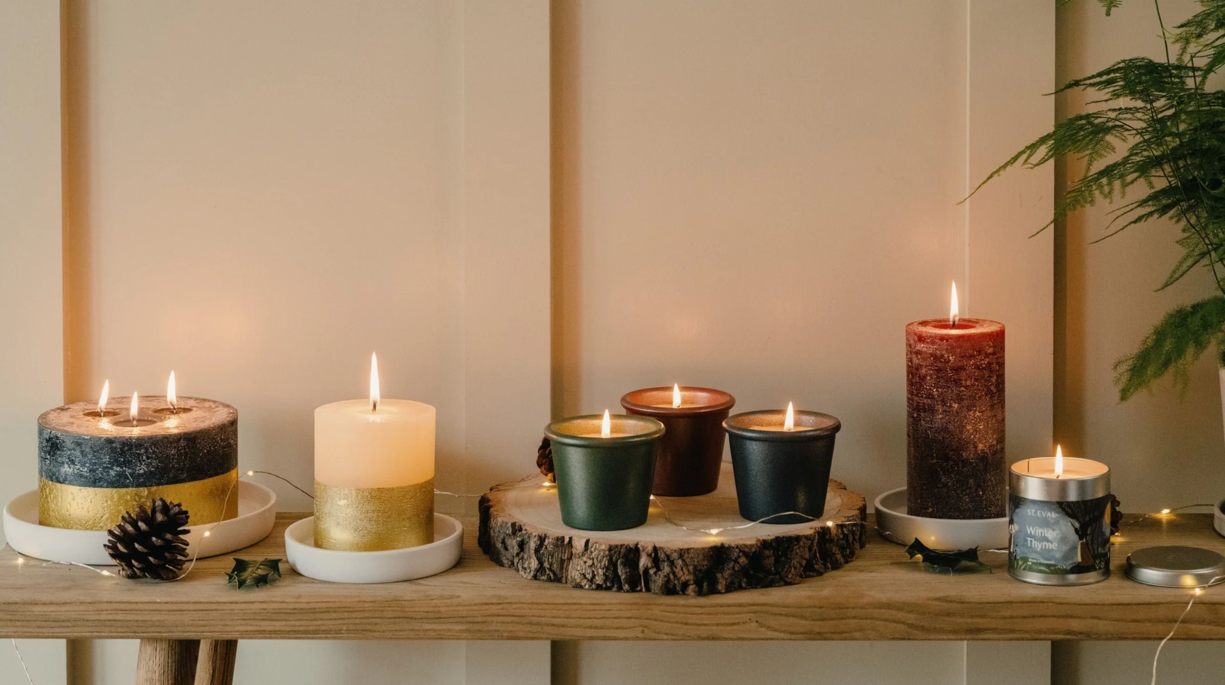 St Eval Gold Dipped Scented Pillar Candle ,Inspiritus - Image 6