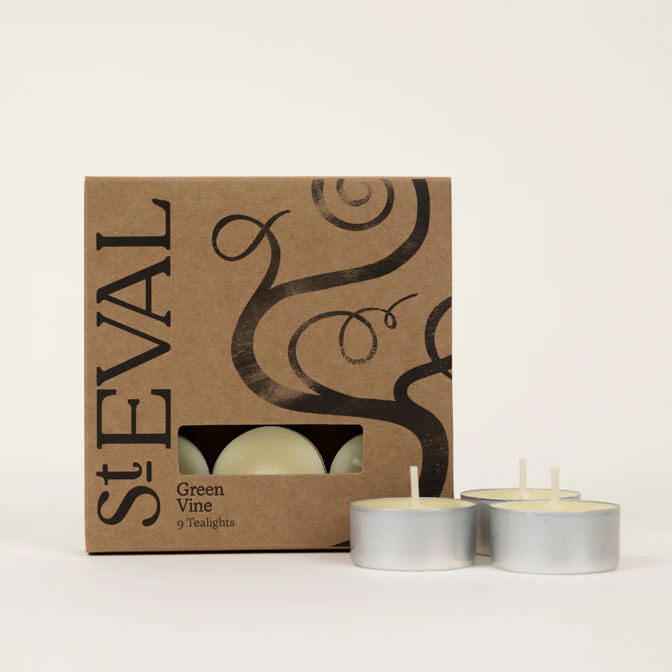 St Eval Green Vine Scented Tealights, (Set Of 9) - Image 2