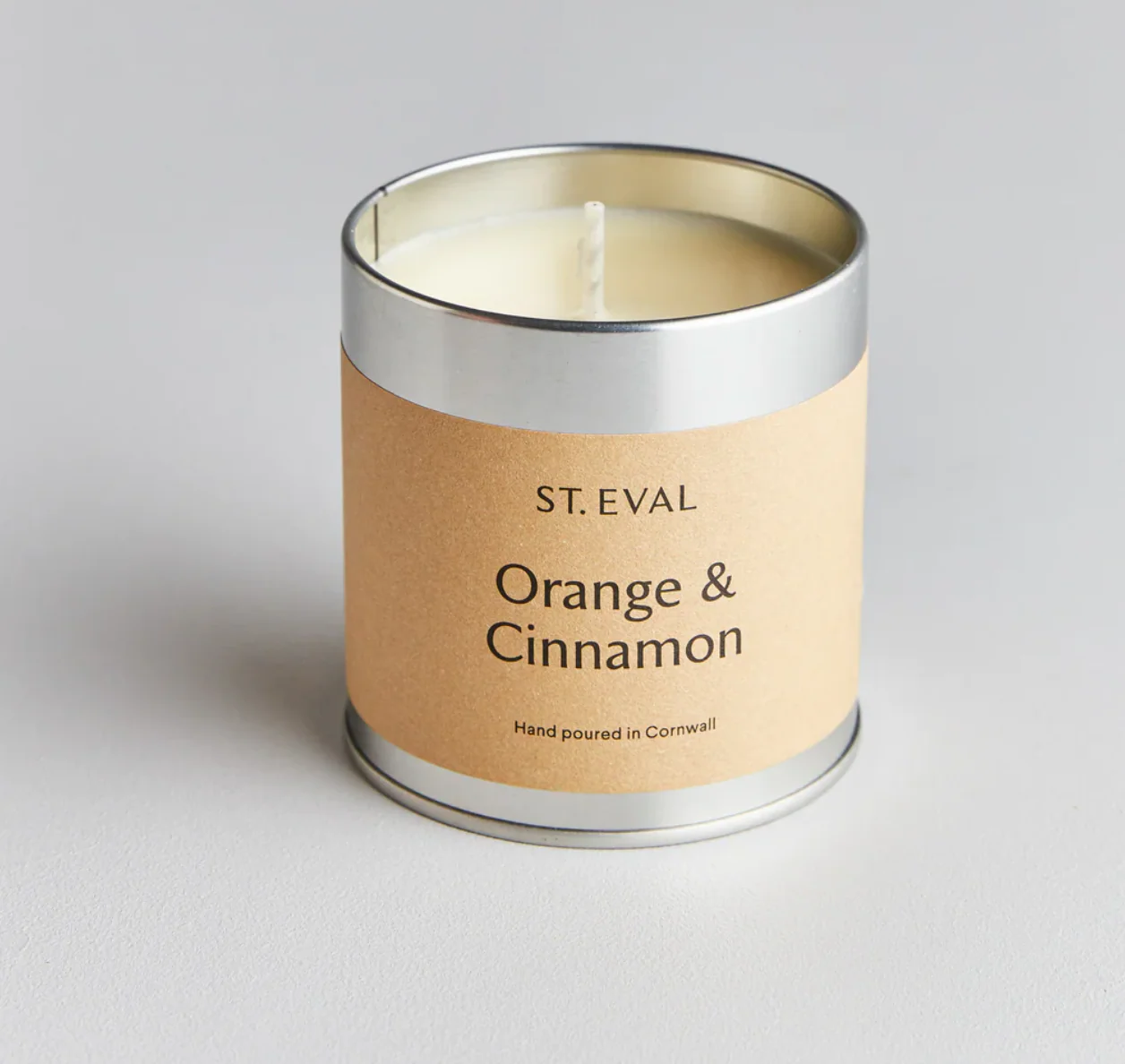 St Eval Orange & Cinnamon Scented Tin Candle - Image 2