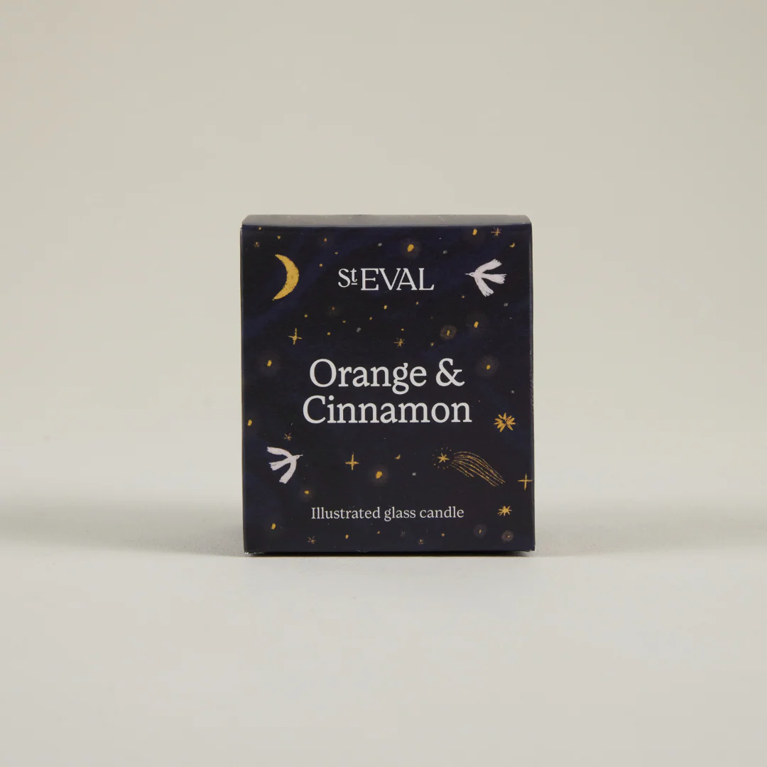 St Eval Orange & Cinnamon Scented Candle, Wonderland Glass - Image 3
