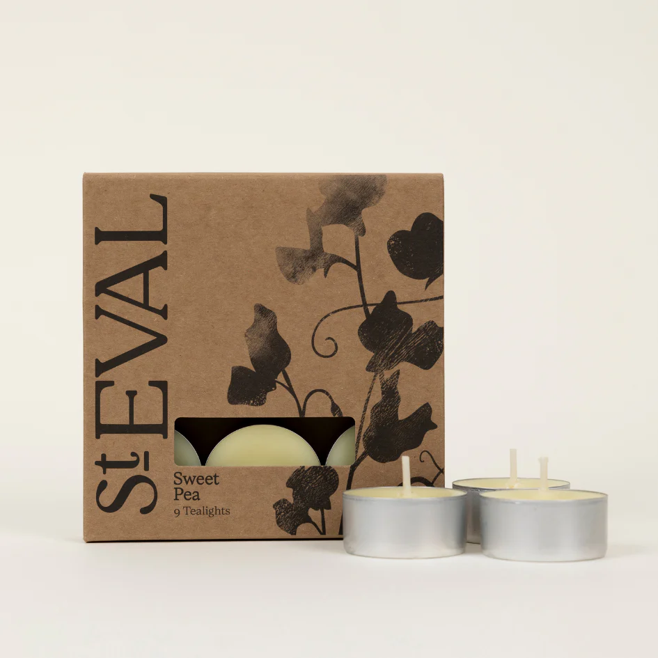 St Eval Sweet Pea Scented Tealights, (Set Of 9) - Image 2