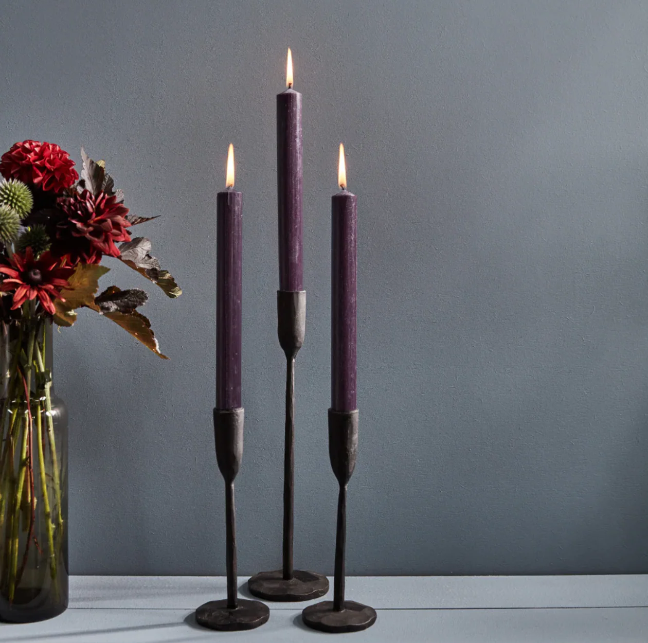 St Eval Unscented Dinner Candle, Charcoal (Pack Of 6) - Image 3