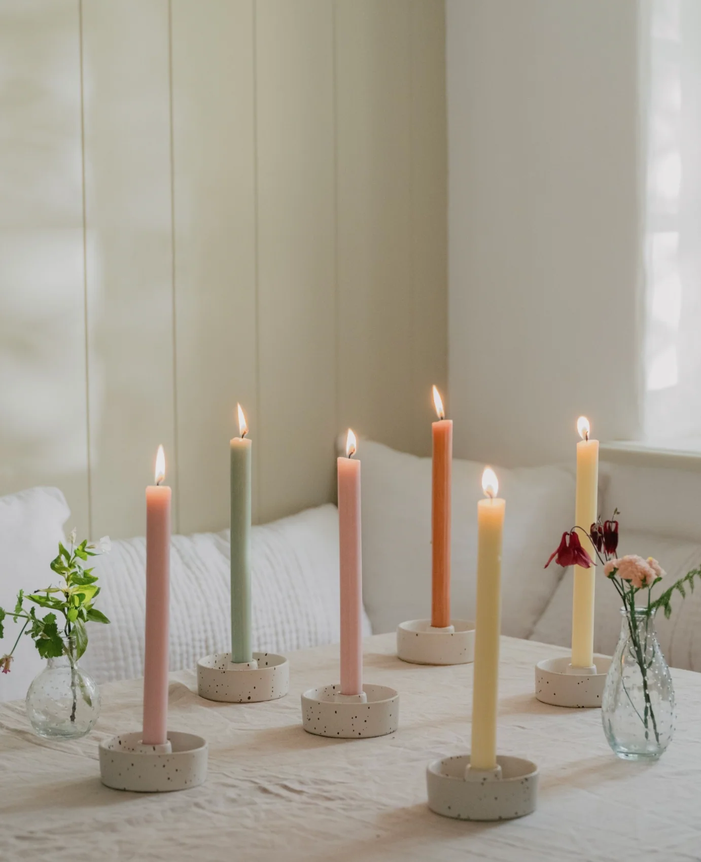 St Eval Unscented Dinner Candle, Rose Quartz (Pack Of 6) - Image 8