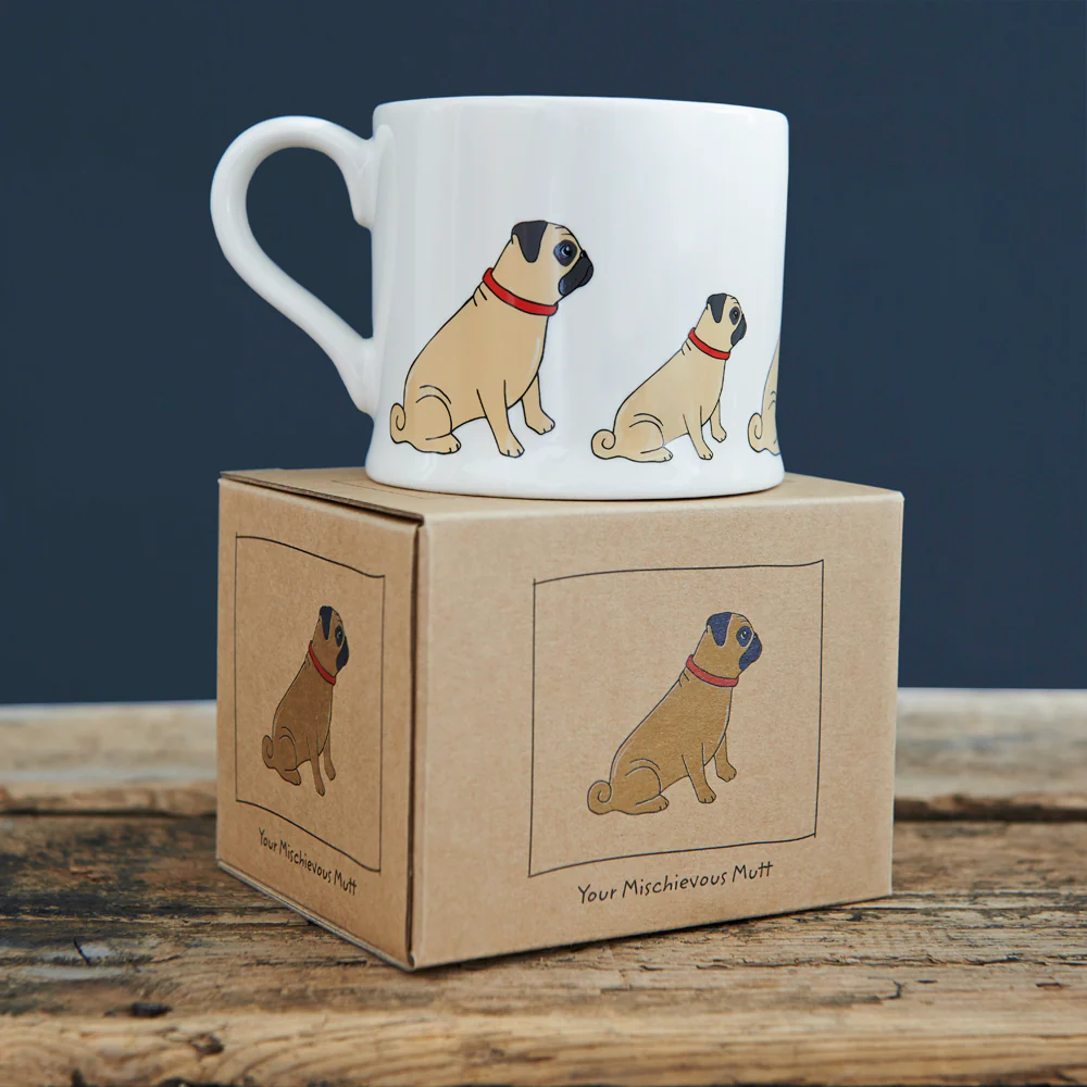 Sweet William Ceramic Mug, Pug - Image 6