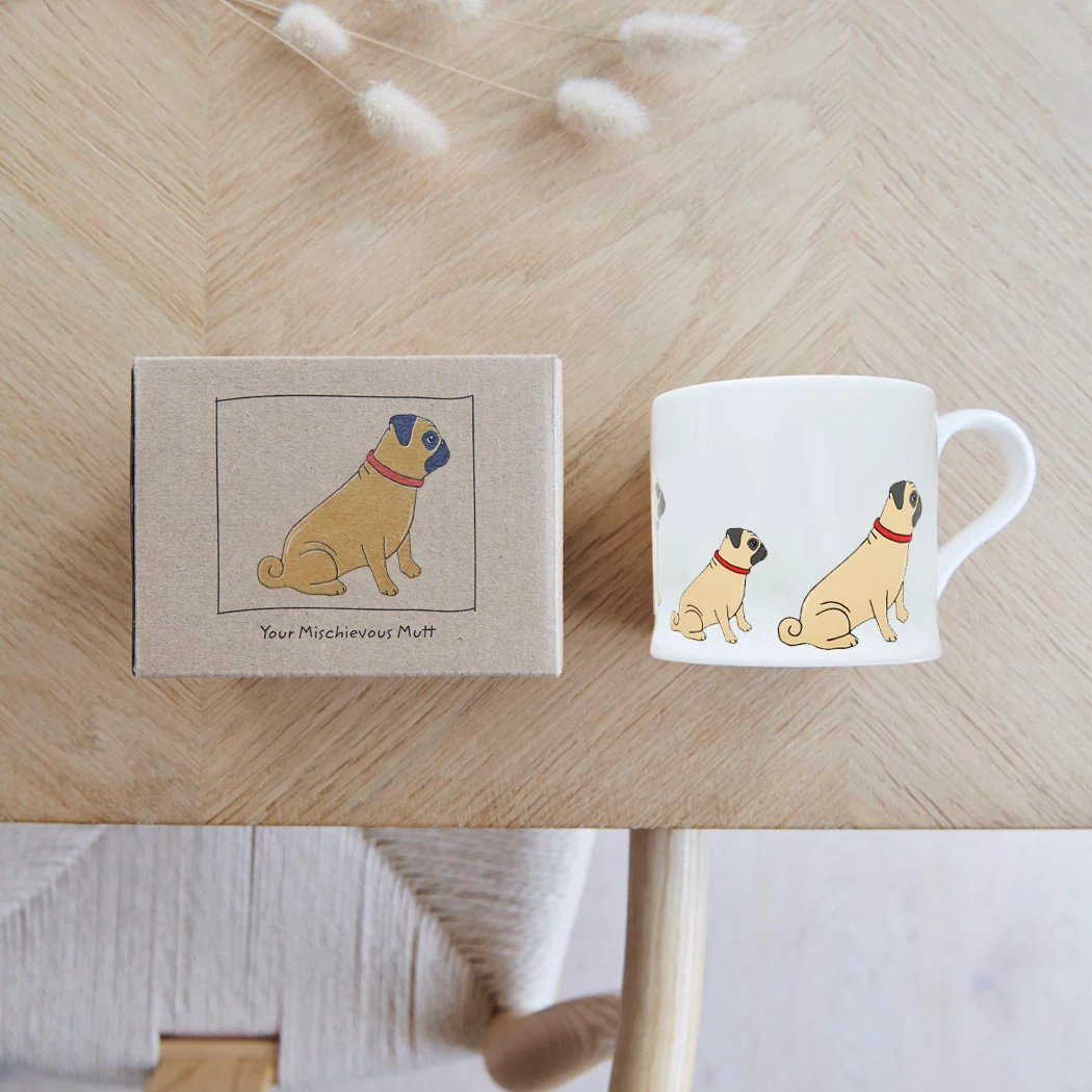 Sweet William Ceramic Mug, Pug - Image 7