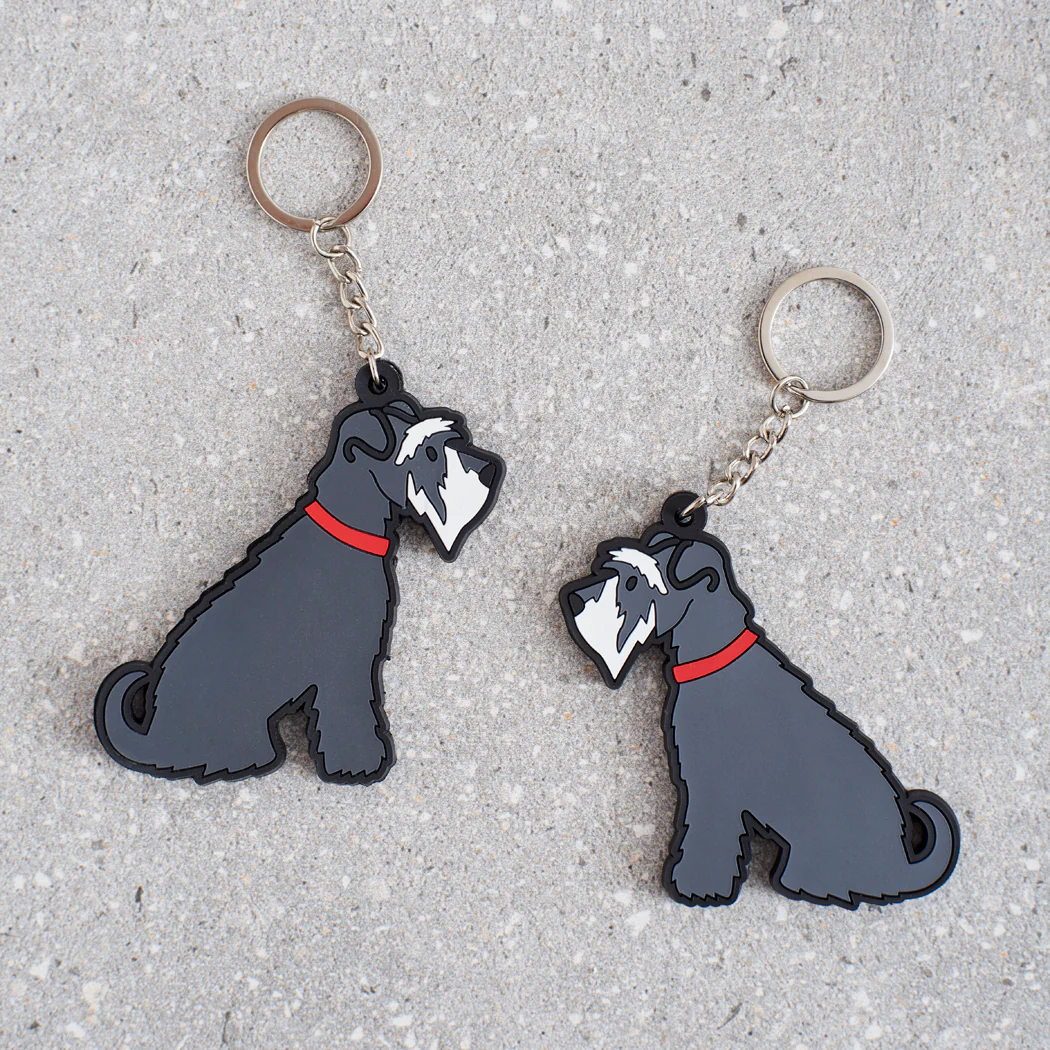 Sweet William Grey Schnauzer Keyring - Image 2