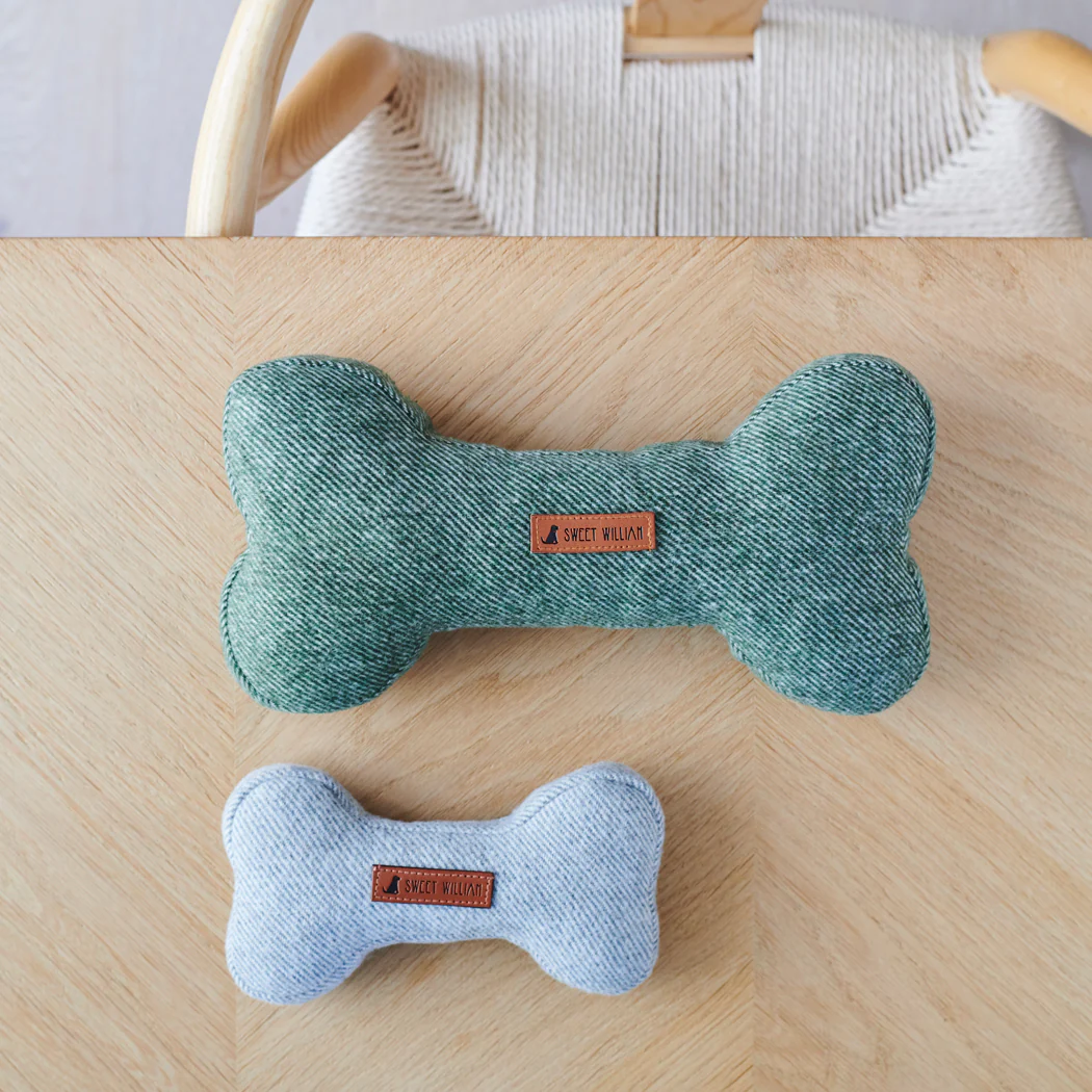 Sweet William Tweed Dog Bone Toy, Grey - Image 7