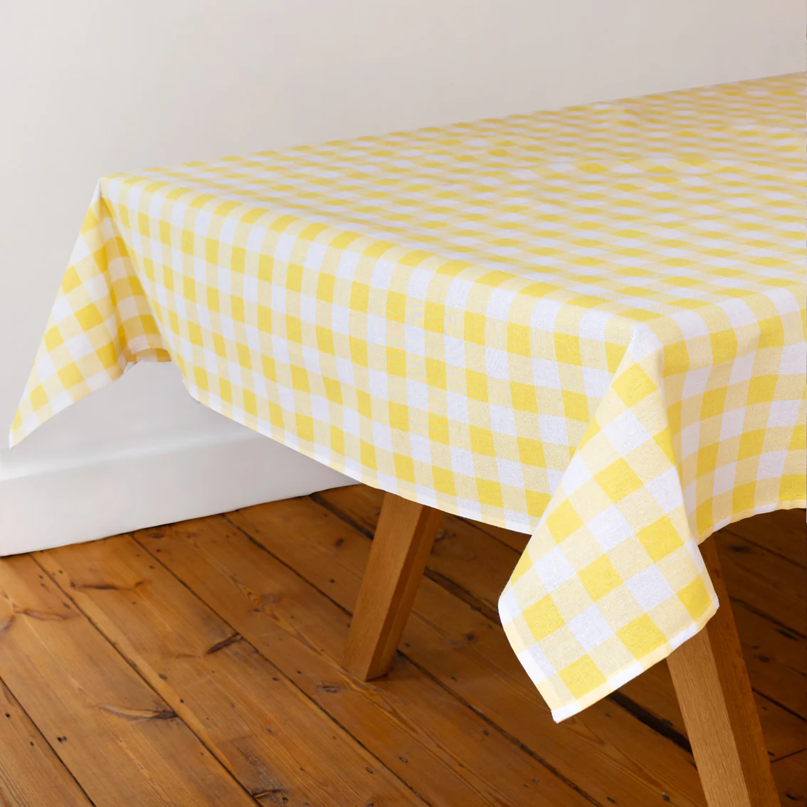 Talking Tables Bon Appetit Gingham Cotton Tablecloth,Yellow - Image 5
