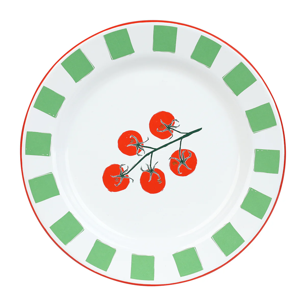 Talking Tables Bon Appetit Tomatoes Enamel Side Plate, (20CM)