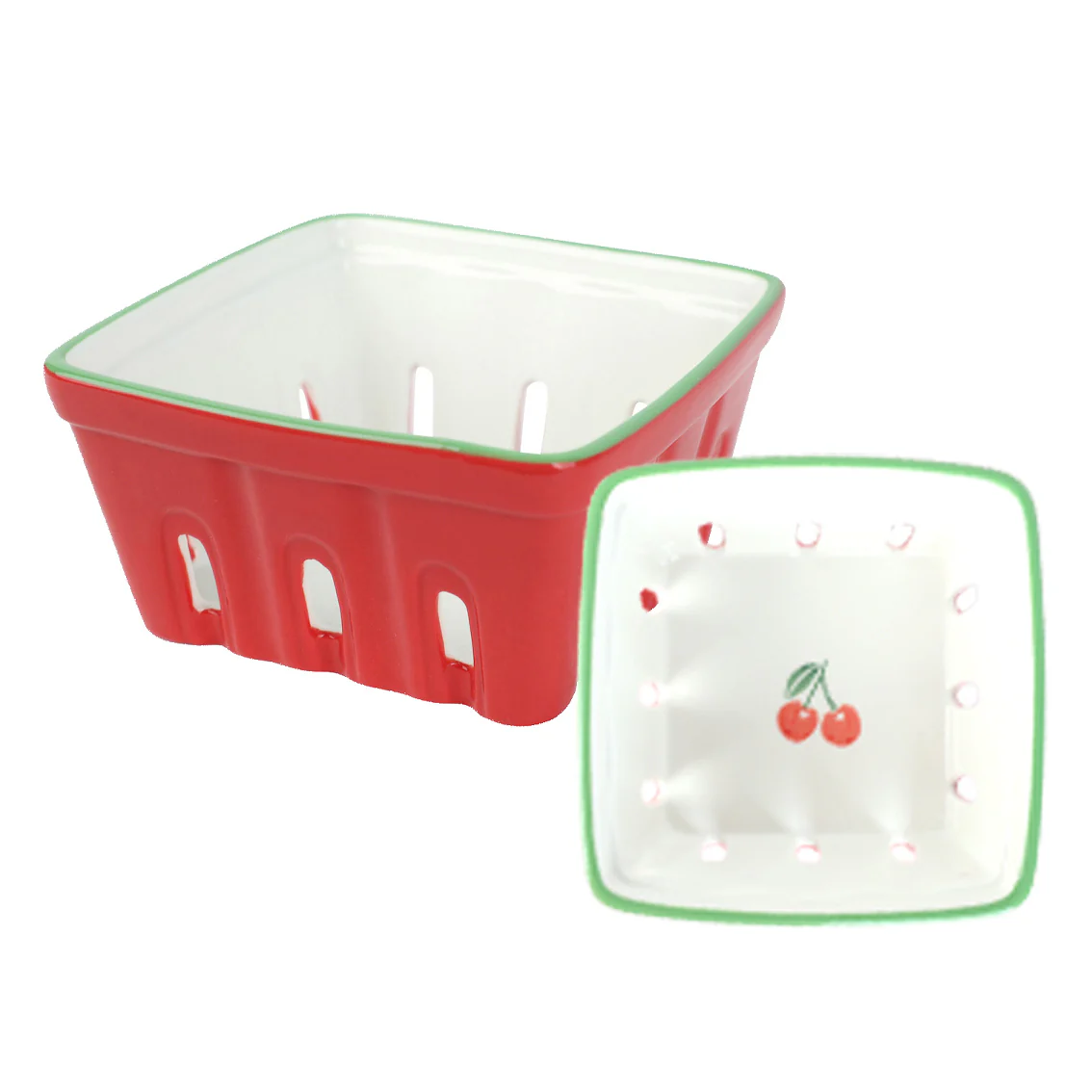 Talking Tables Bon Appetite Ceramic Punnet, Cherry - Image 2
