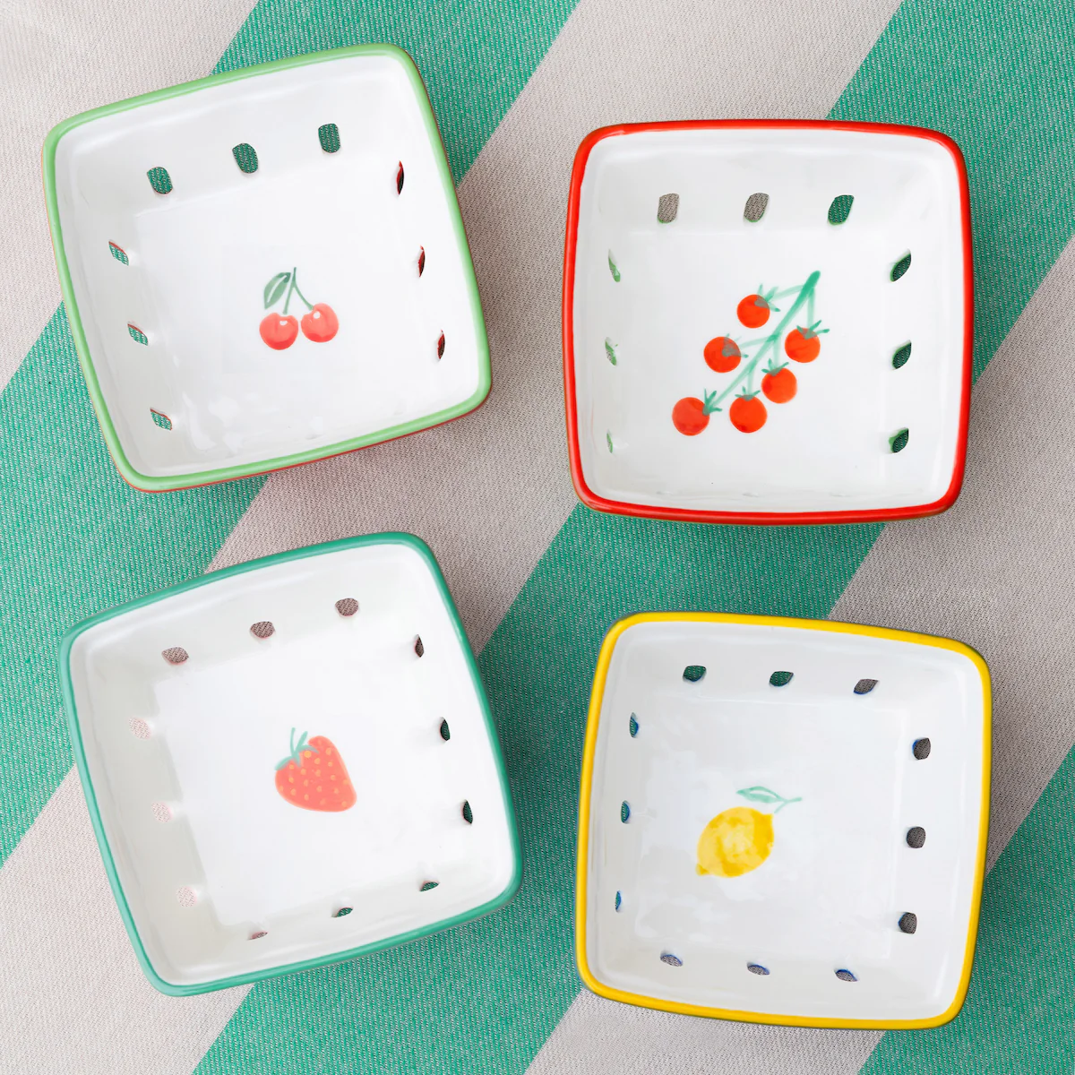 Talking Tables Bon Appetite Ceramic Punnet, Cherry - Image 5