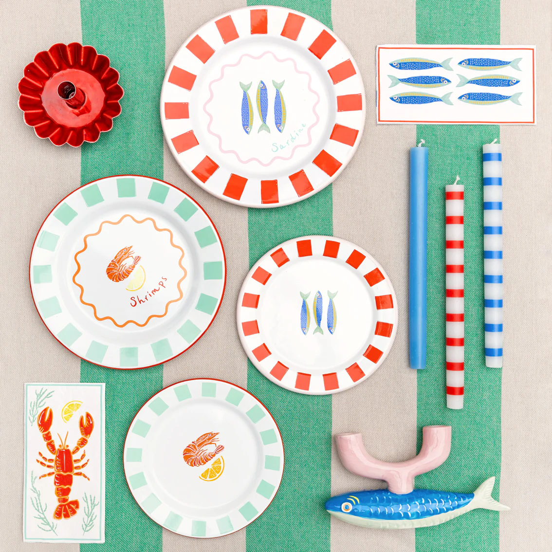 Talking Tables Lobster Long Lunch Paper Napkins ( 16 Pack) - Image 4