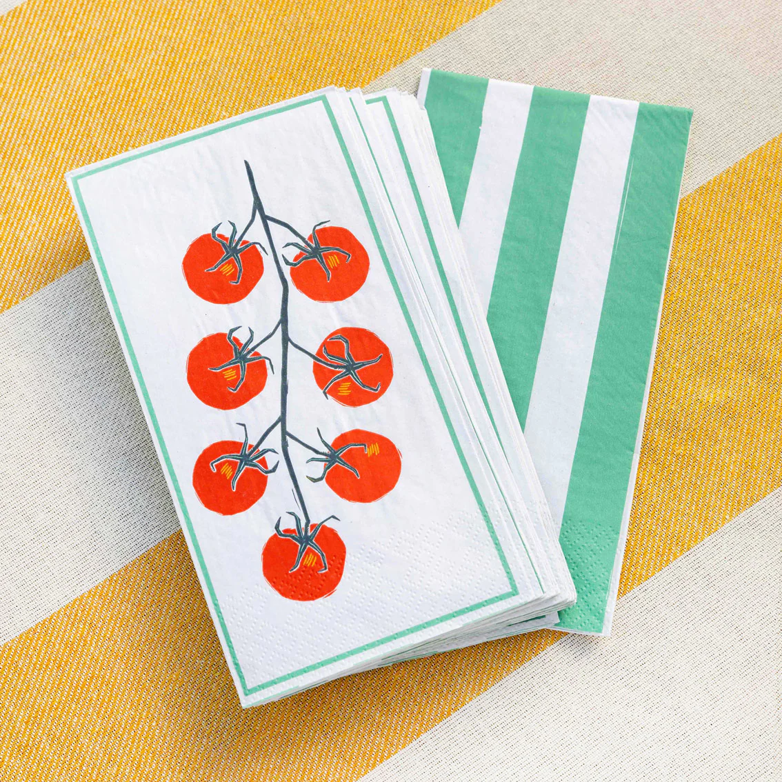 Talking Tables Tomato Long Lunch Paper Napkins ( 16 Pack) - Image 2