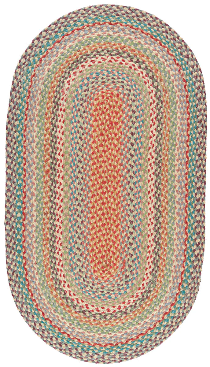 The Braided Rug Company Oval Jute Rug, Carnival - Image 4