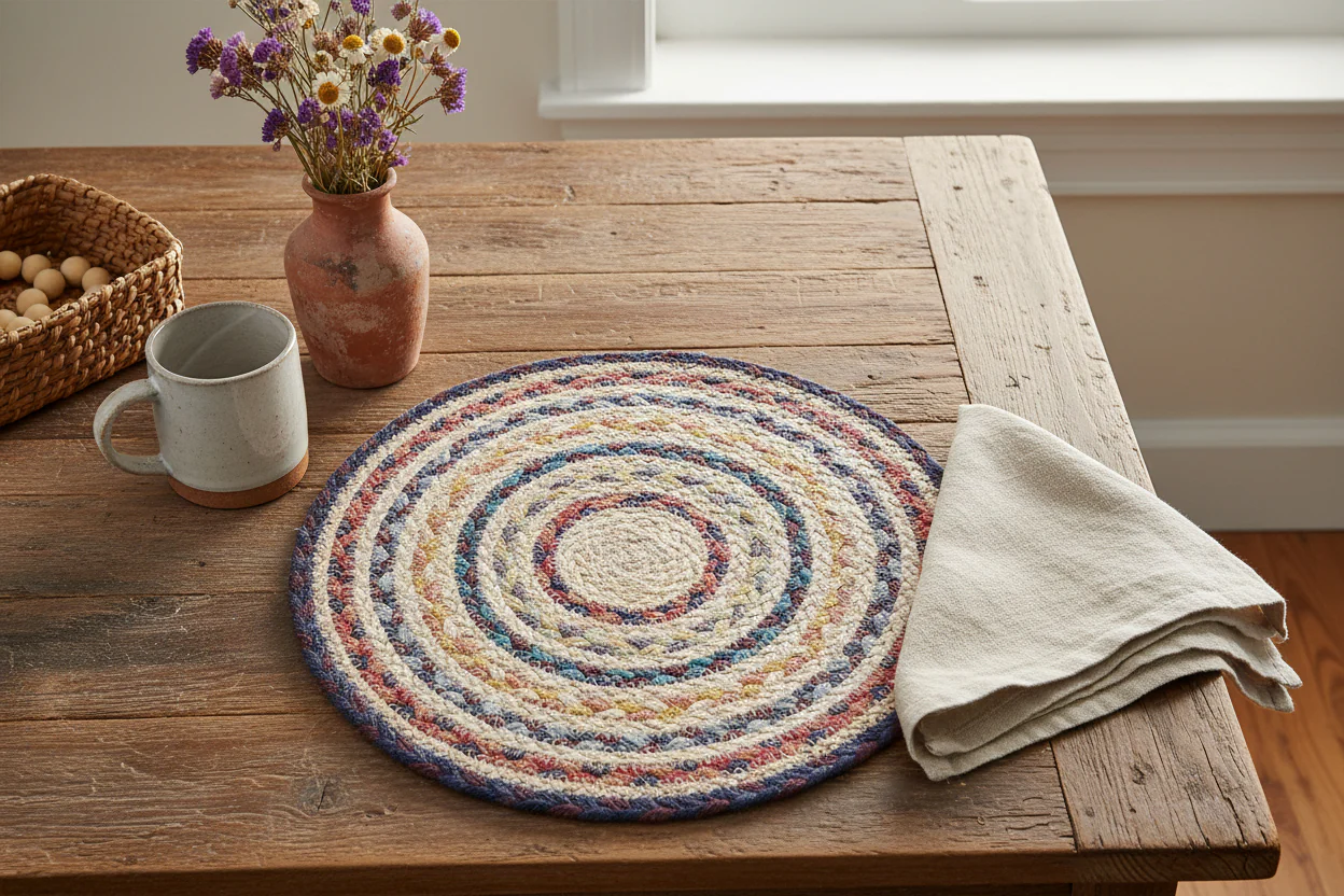 The Braided Rug Company Jute placemats, Fairisle (Set Of 6) - Image 2
