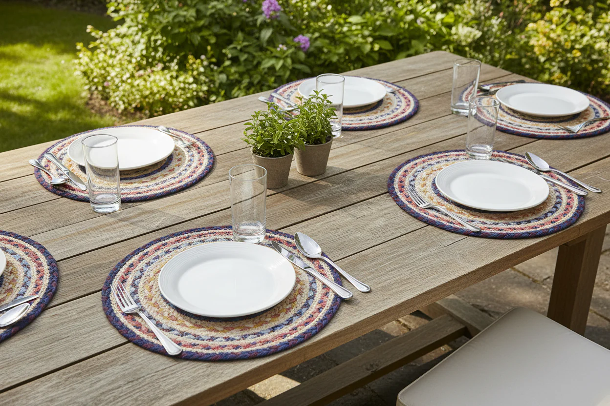 The Braided Rug Company Jute placemats, Fairisle (Set Of 6) - Image 4